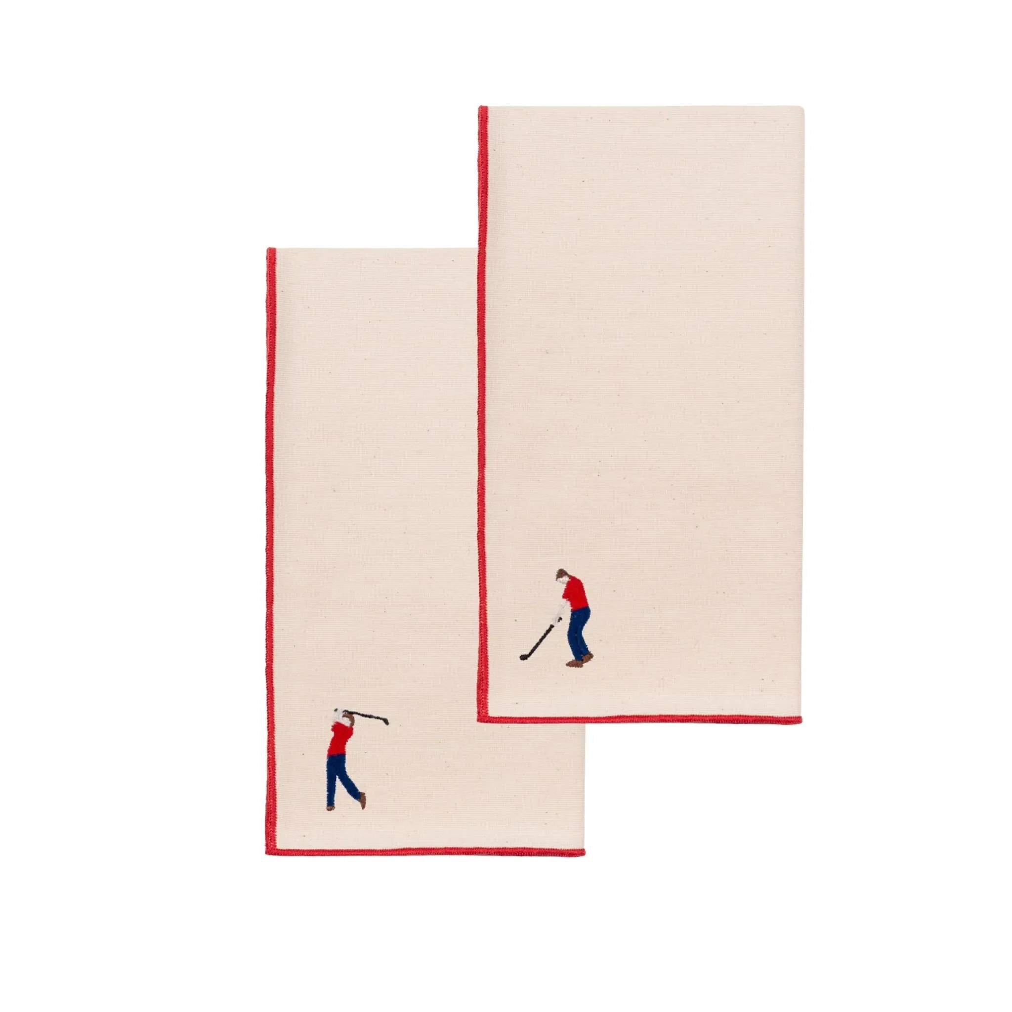 Nazaré Embroidered Sports Motif Napkin - Ecru, Cotton product