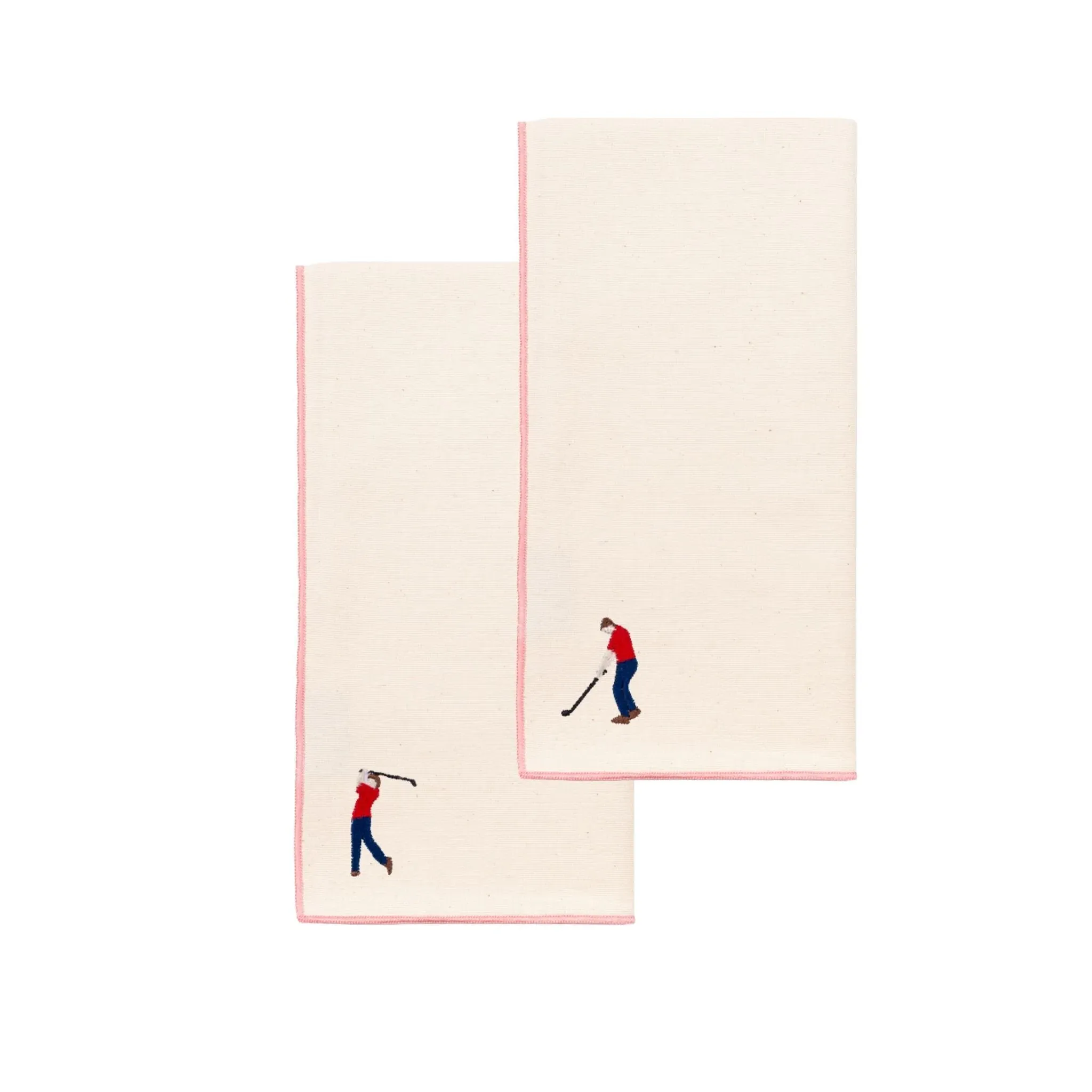 Nazaré Napkin with Embroidered Retro Sports Motifs - Ecru, Cotton product