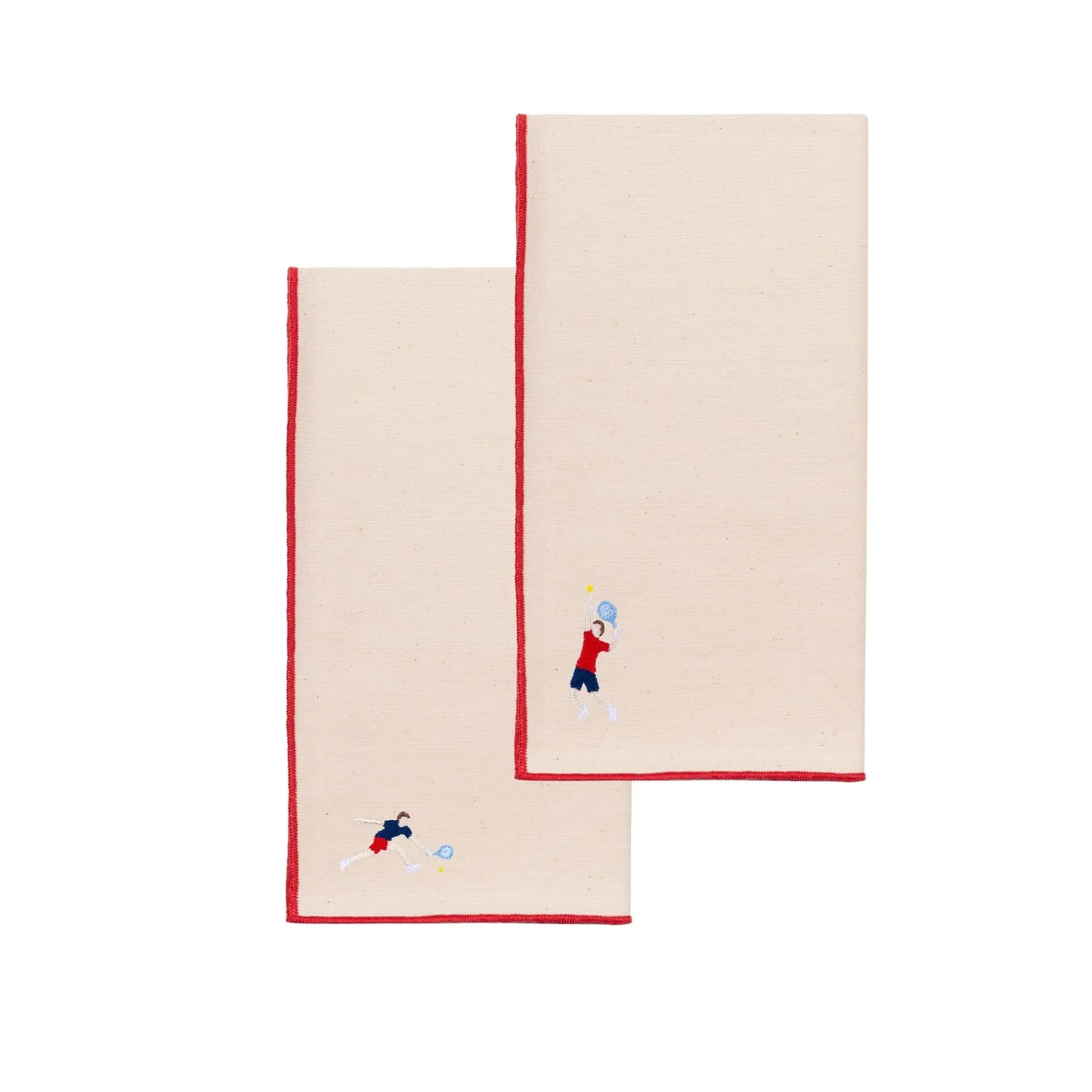 Nazaré Embroidered Retro Sports Napkin - Ecru, Cotton product