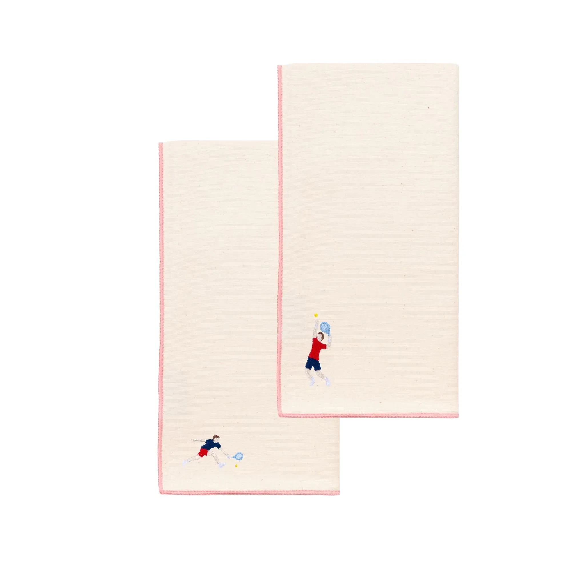 Nazaré Embroidered Sports Motif Napkin - Ecru, Cotton product