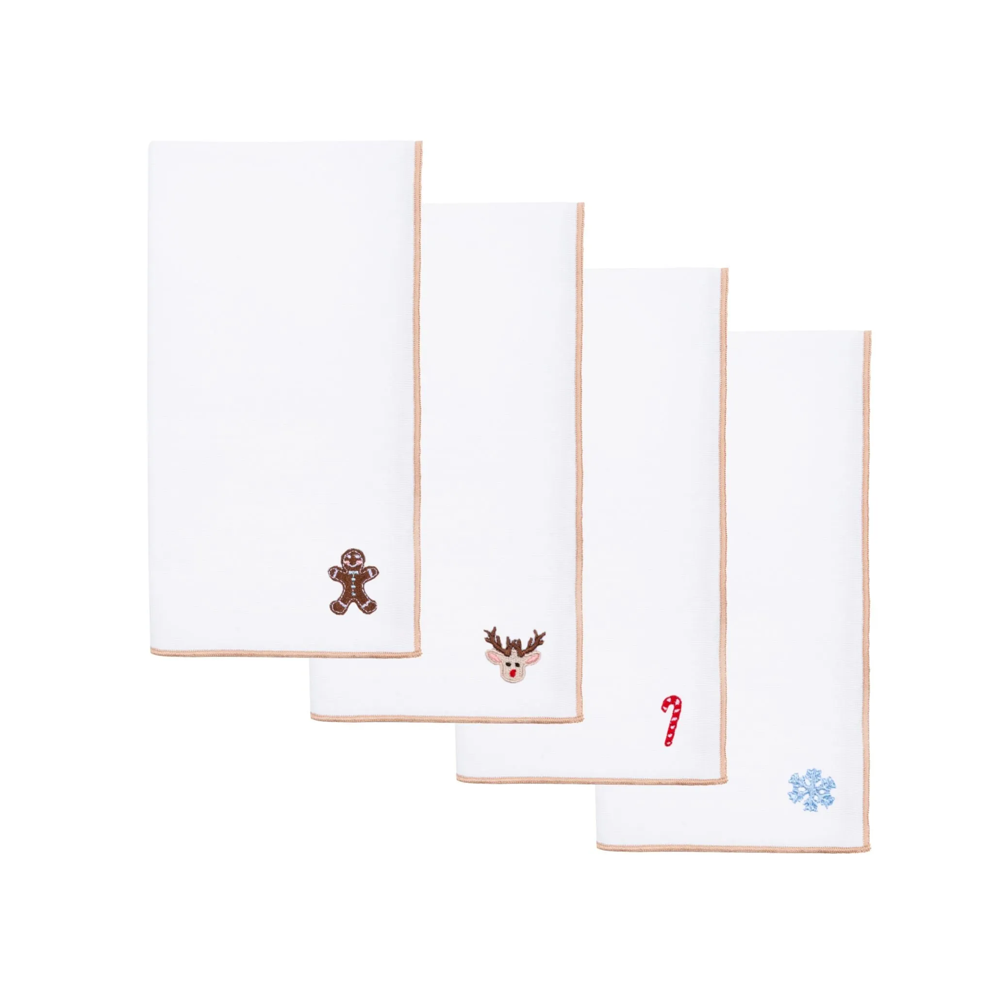 Nazaré Christmas Embroidered Table Linen - White, Cotton product