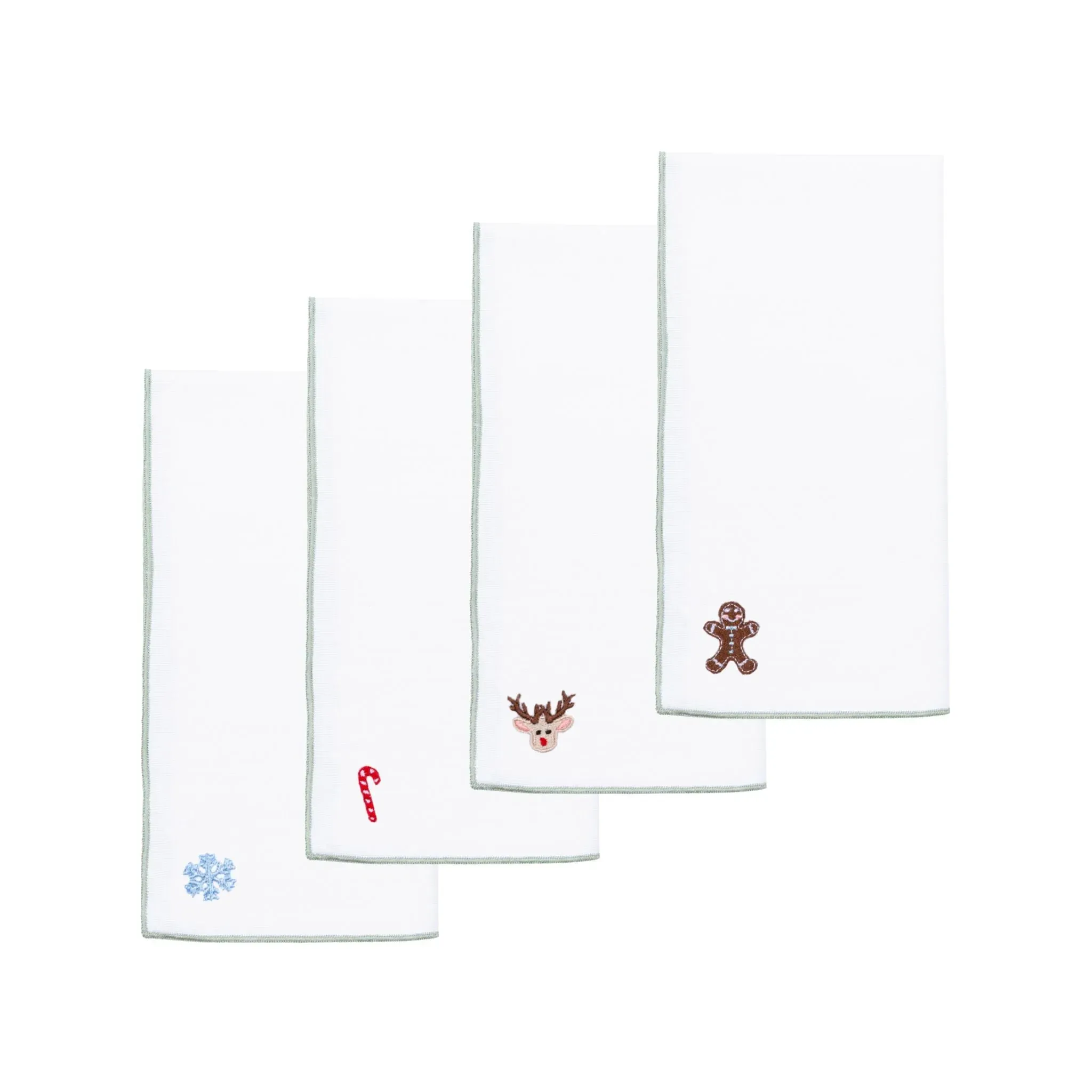 Nazaré Christmas Embroidered Table Linen - White, Cotton product