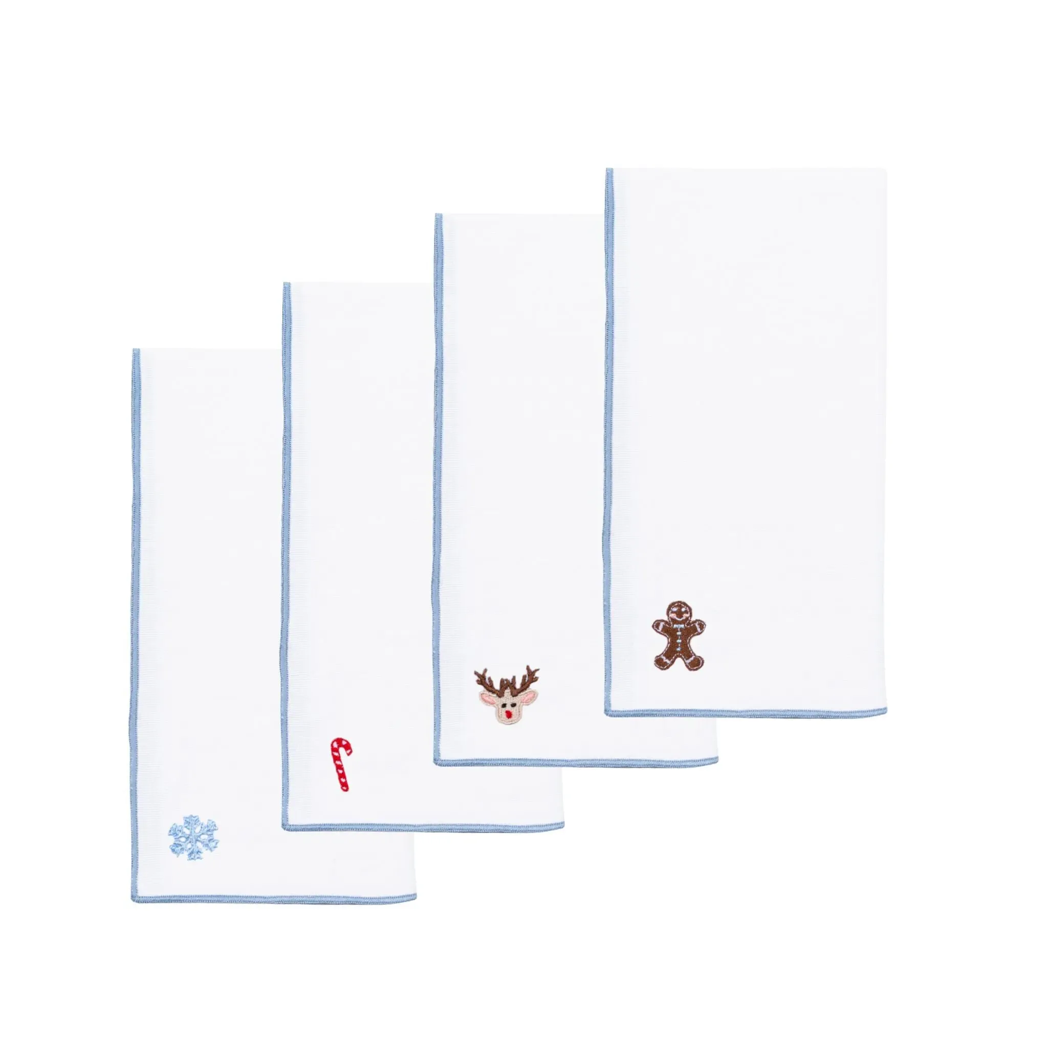 Nazaré Christmas Embroidered Table Linen - White, Cotton product