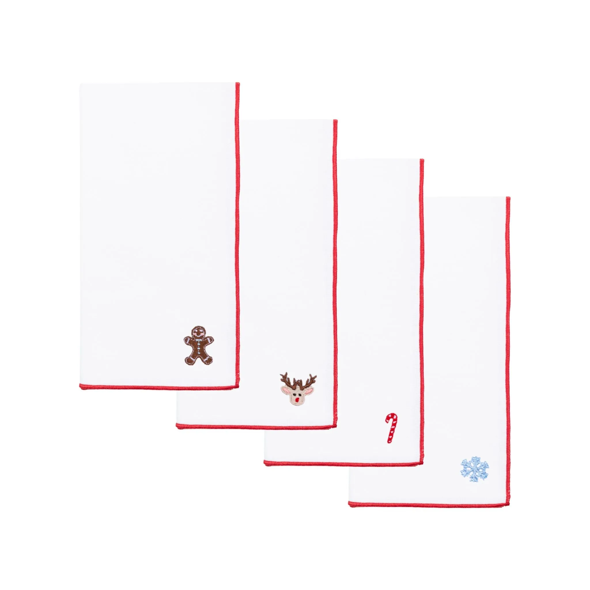 Nazaré Christmas Embroidered Table Linen - White, Cotton product