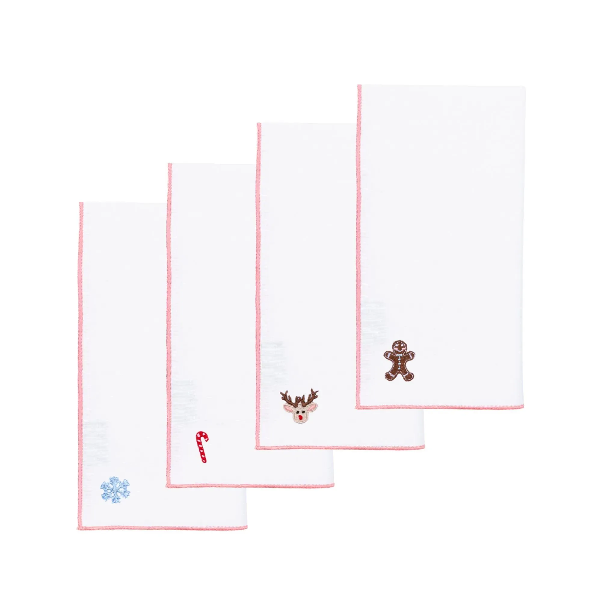 Nazaré Christmas Embroidered Table Linen - White, Cotton product