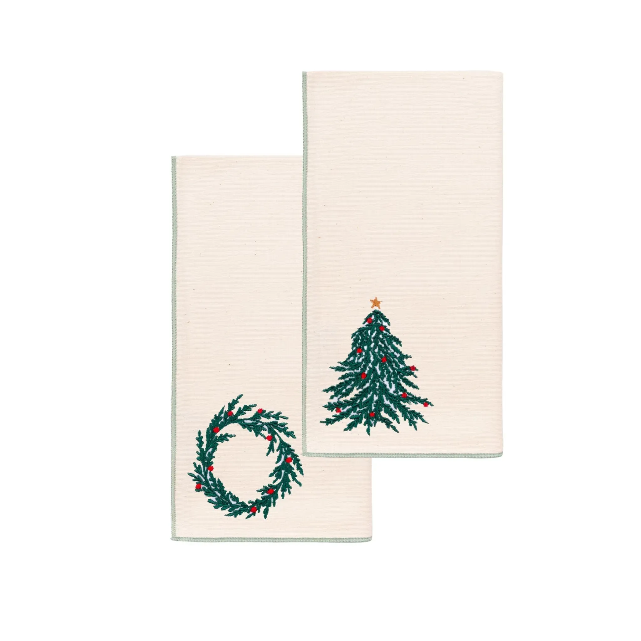 Nazaré Embroidered Christmas Napkin - Ecru, Cotton product