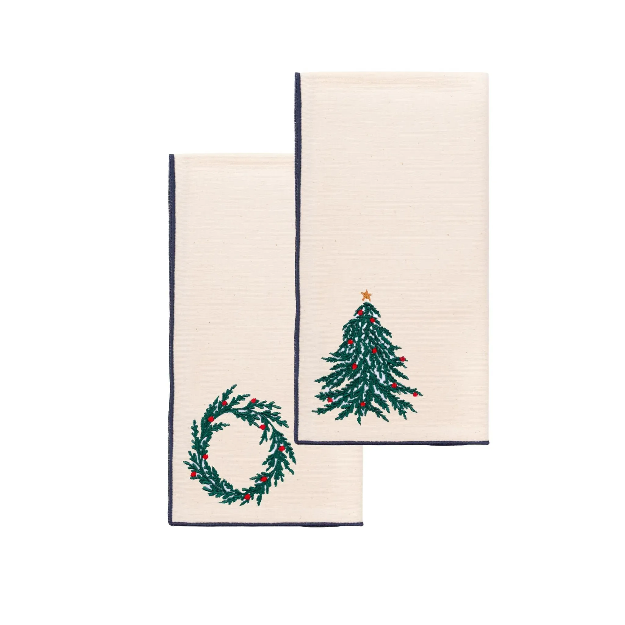 Nazaré Christmas Embroidered Napkin - Ecru, Cotton product