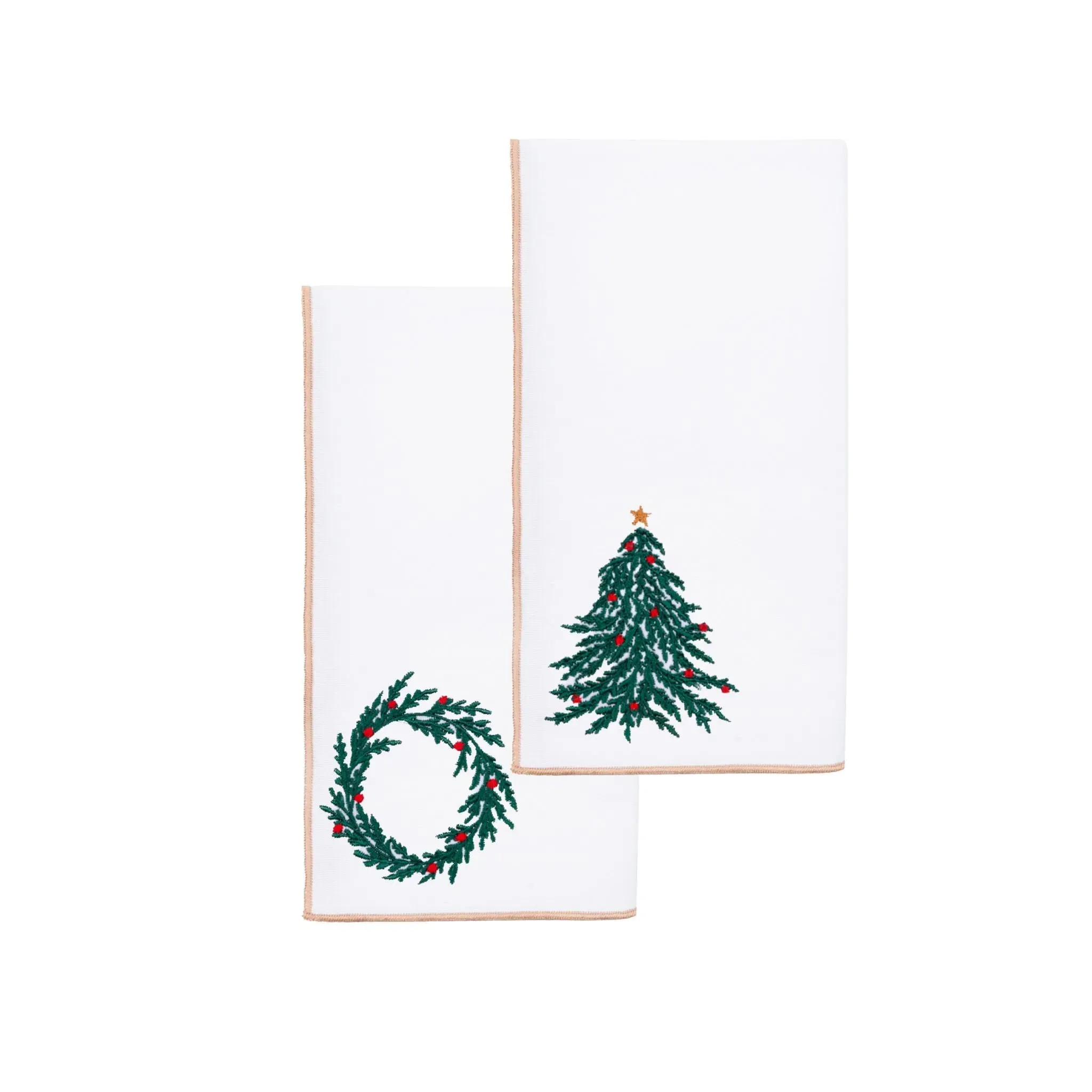 Nazaré Christmas Embroidered Table Linen - White, Cotton product