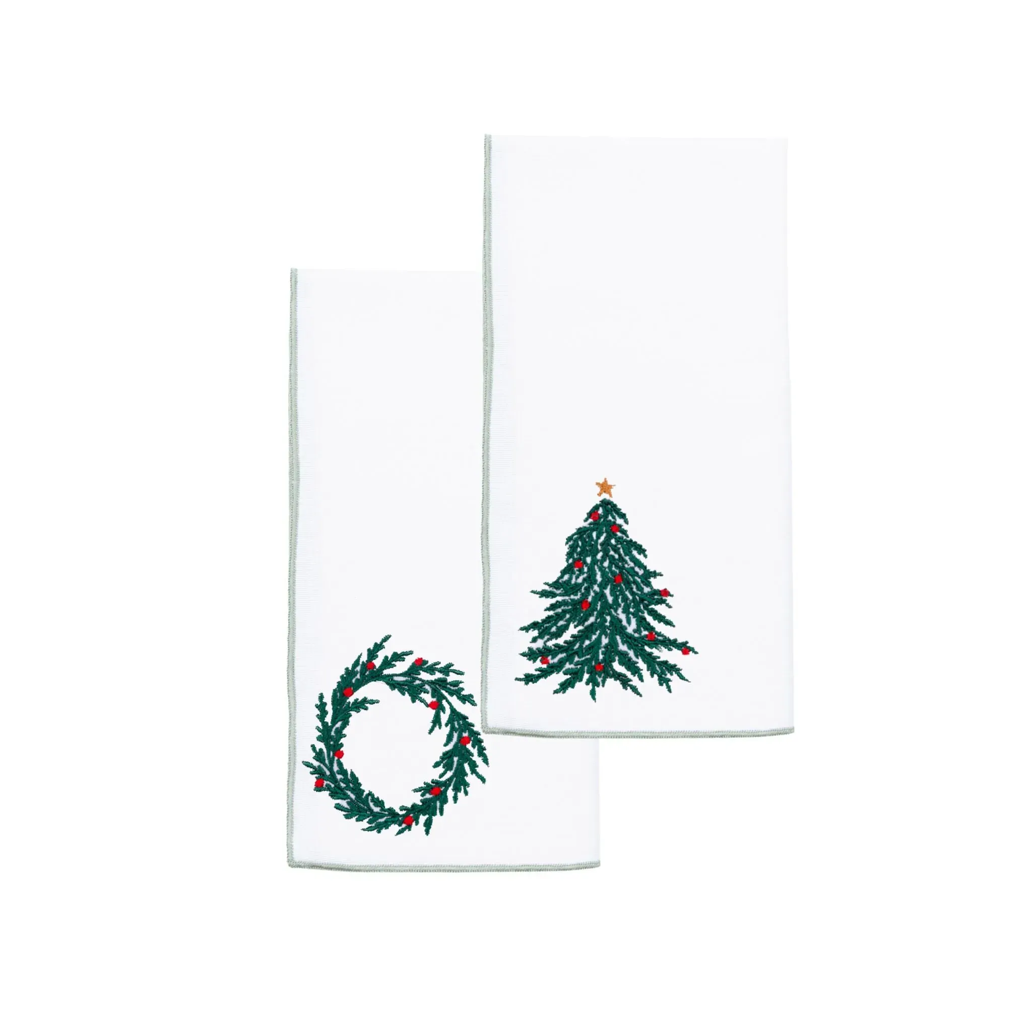 Nazaré Christmas Embroidered Table Linen - White, Cotton product