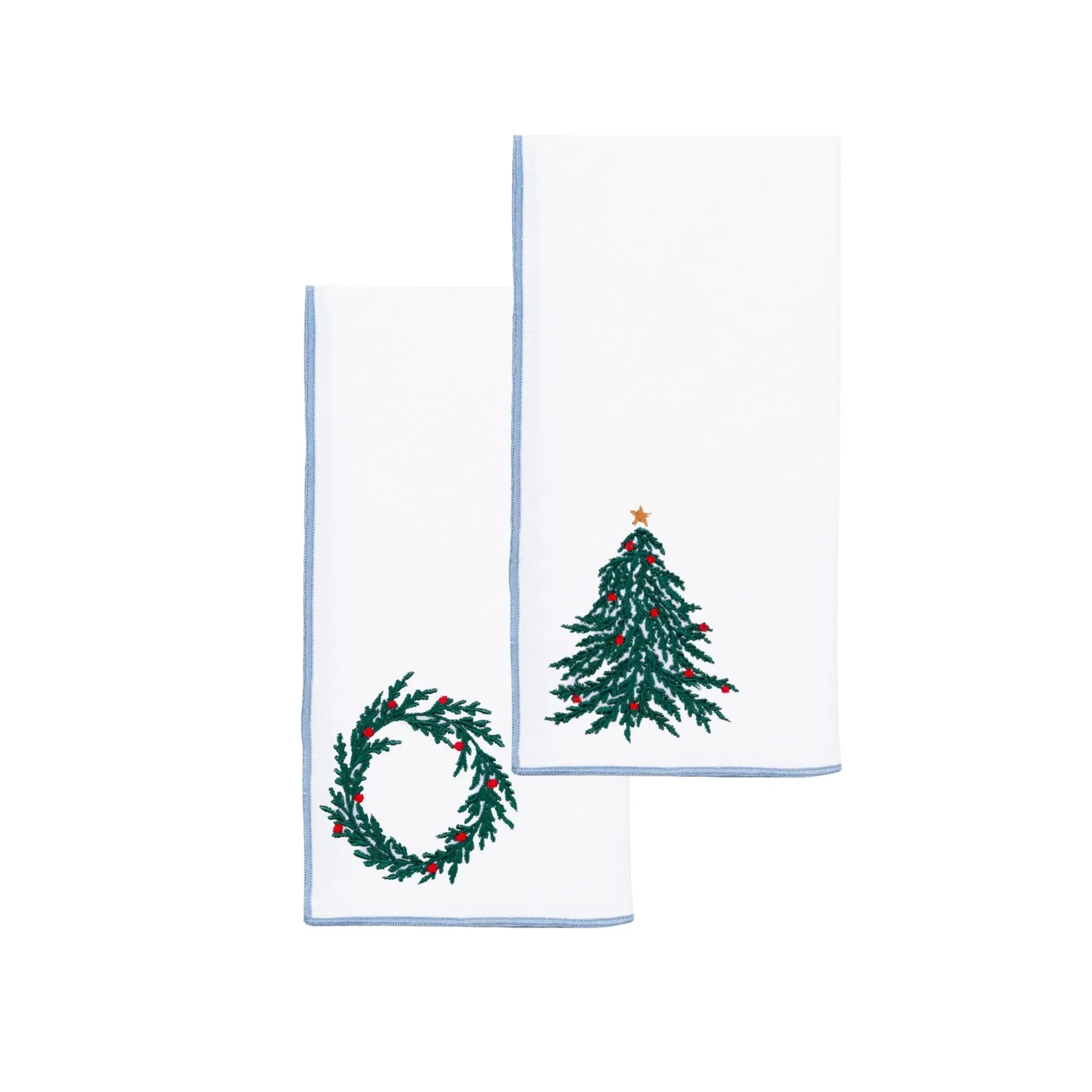Nazaré Christmas Embroidered Table Linen - White, Cotton product