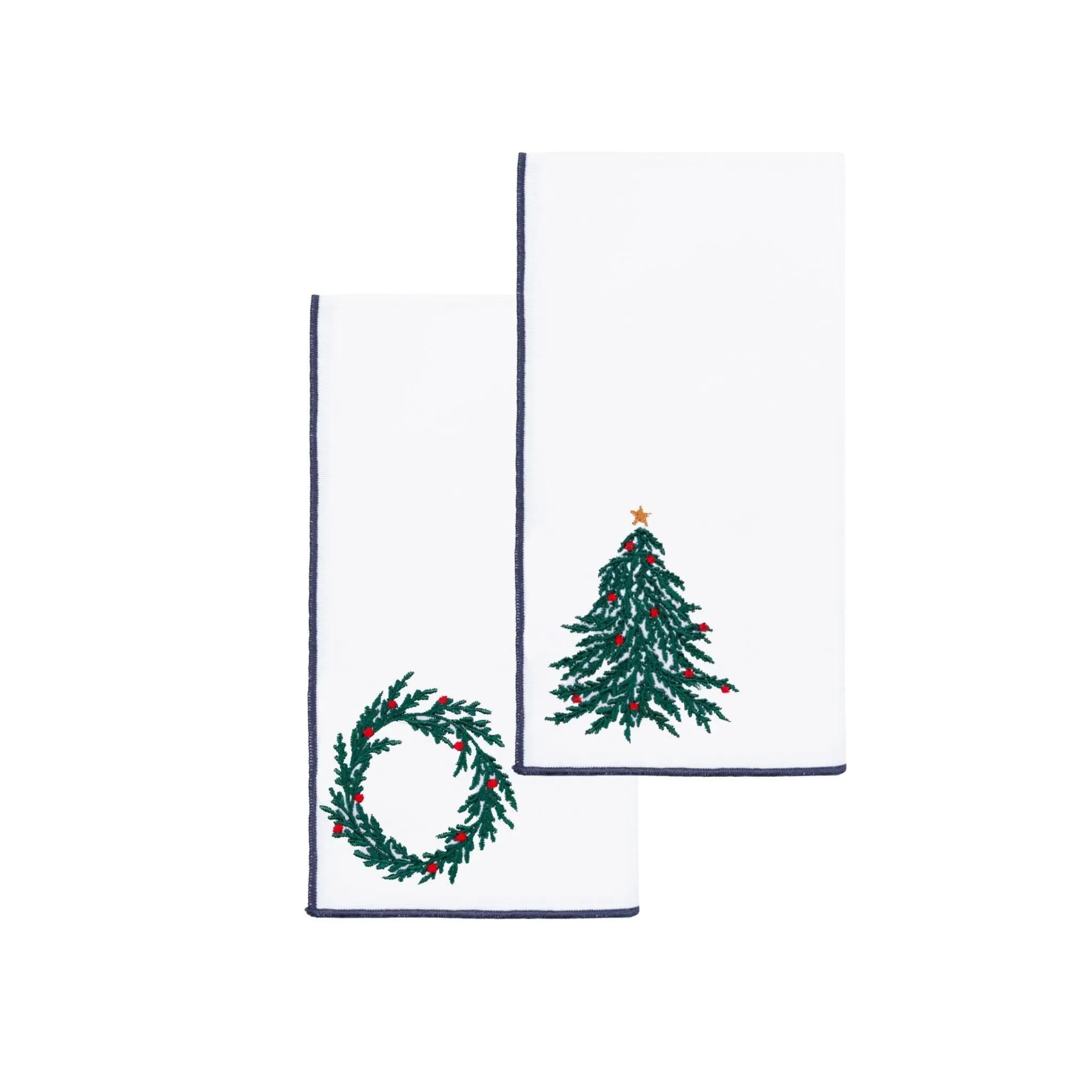 Nazaré Christmas Embroidered Table Linen - White, Cotton product
