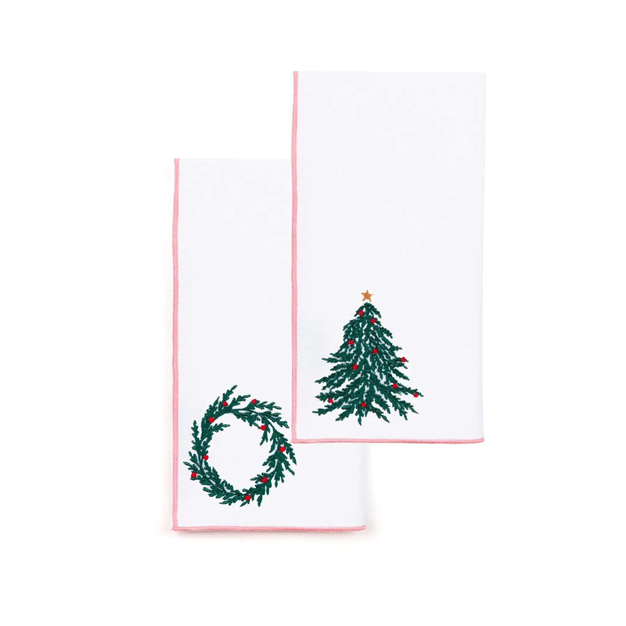 Nazaré Embroidered Christmas Table Linen - White, Cotton product