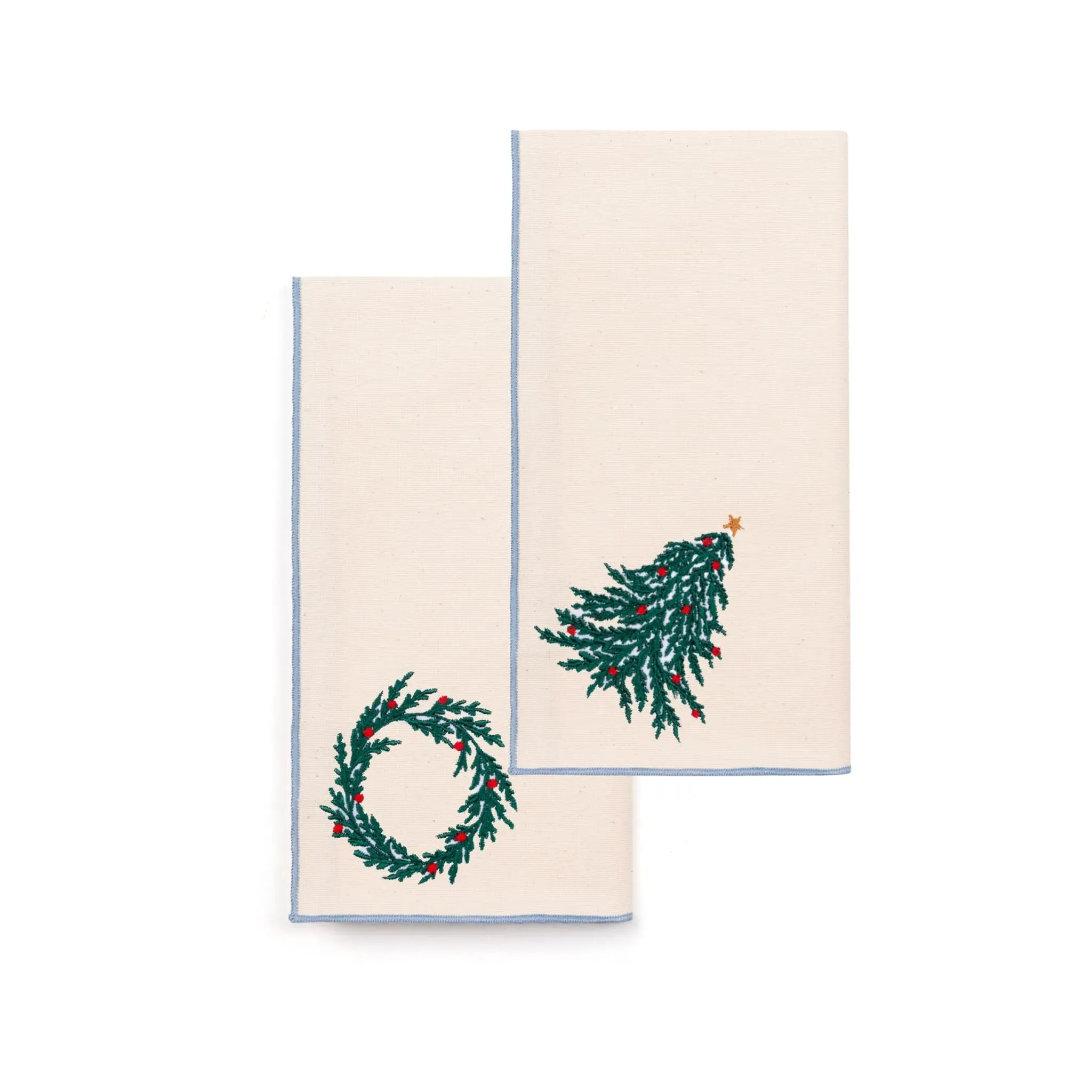 Nazaré Christmas Embroidered Napkin - Ecru, Cotton product