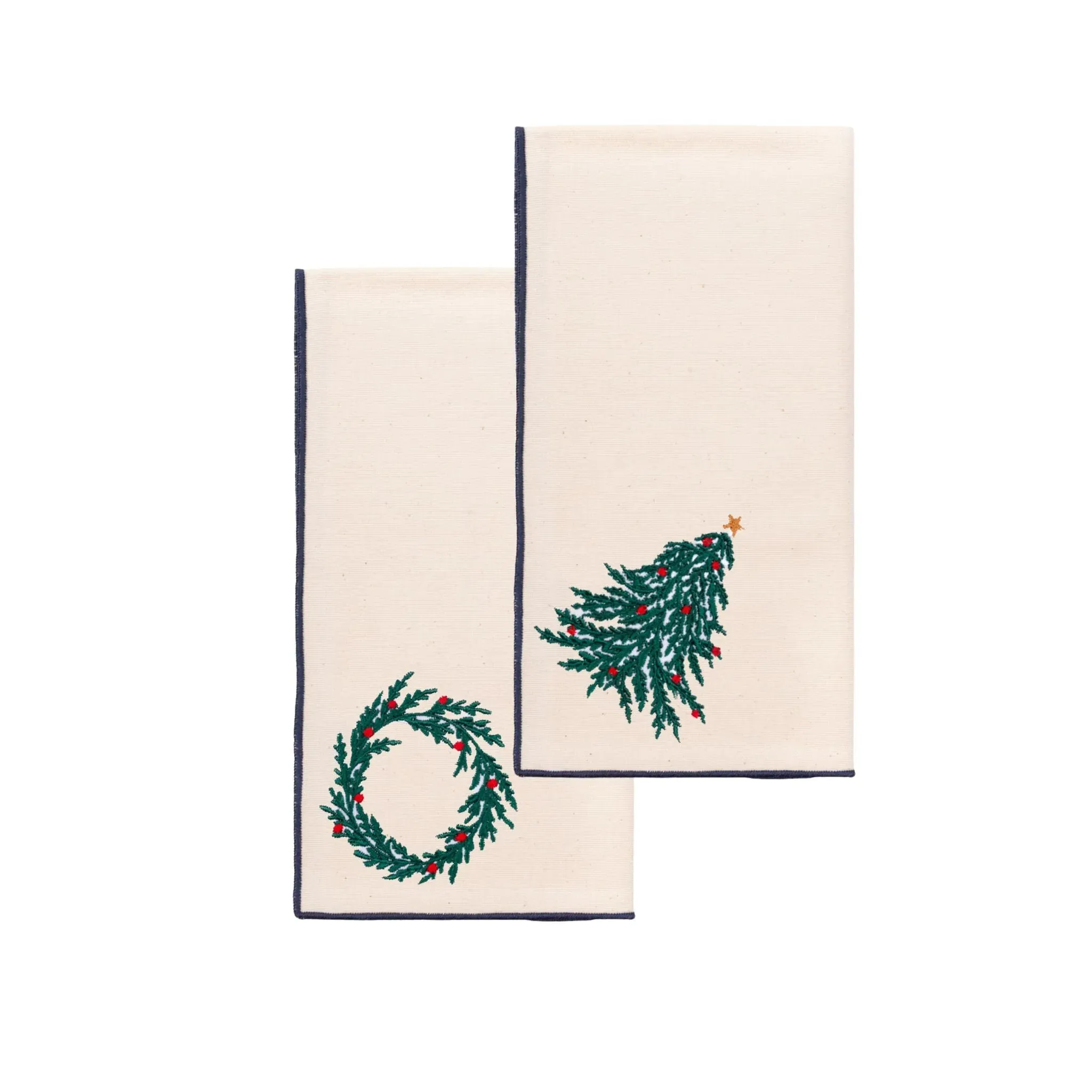 Nazaré Christmas Embroidered Napkin - Ecru, Cotton product