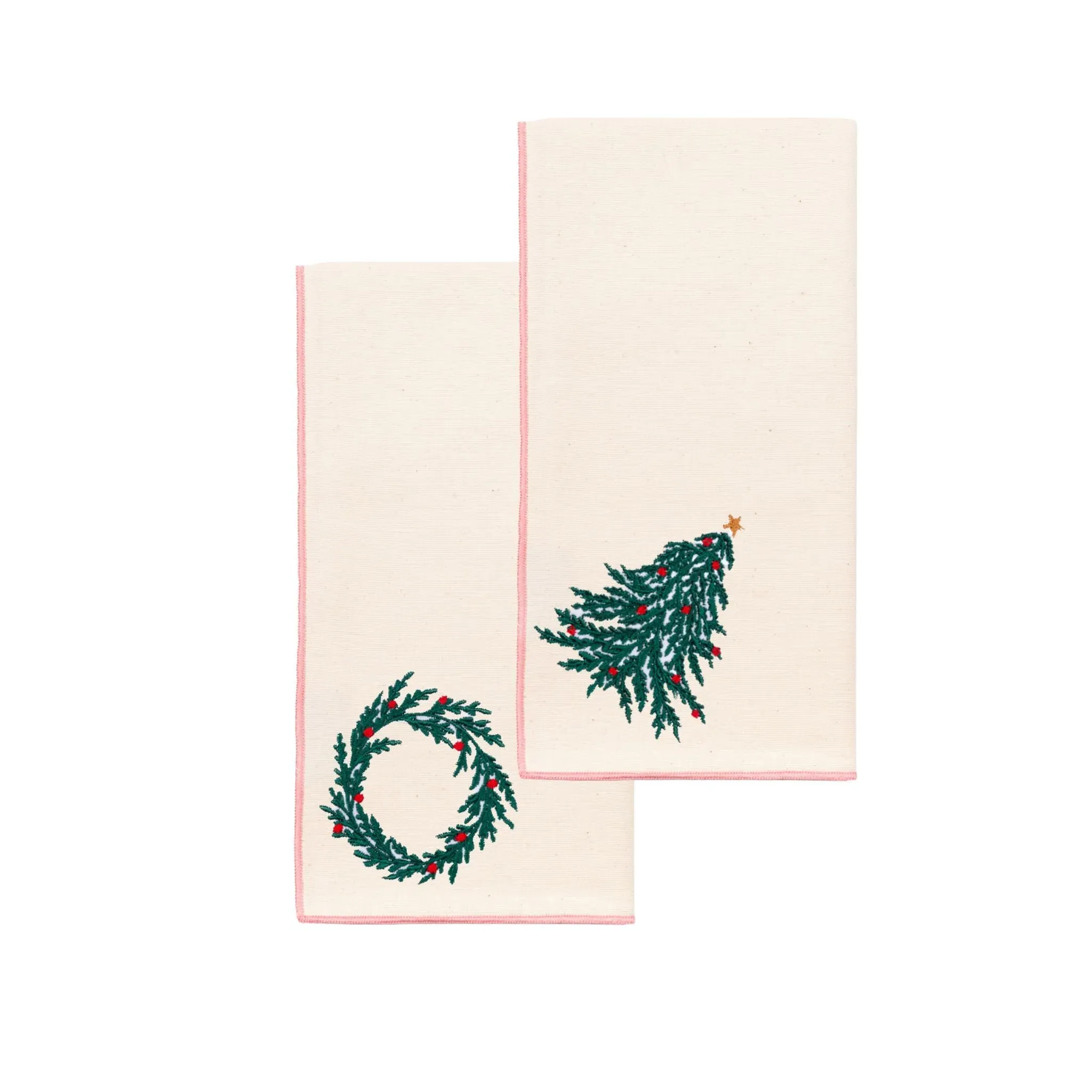Nazaré Christmas Embroidered Napkin - Ecru, Cotton product