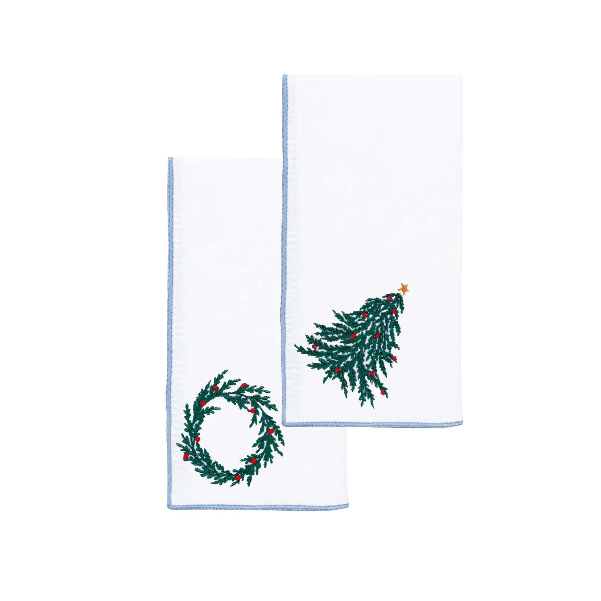 Nazaré Christmas Embroidered Table Linen - White, Cotton product