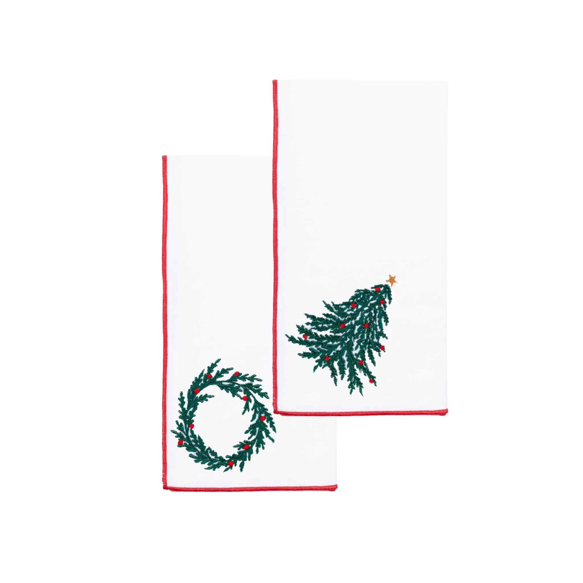 Nazaré Embroidered Christmas Table Linen - White, Cotton product