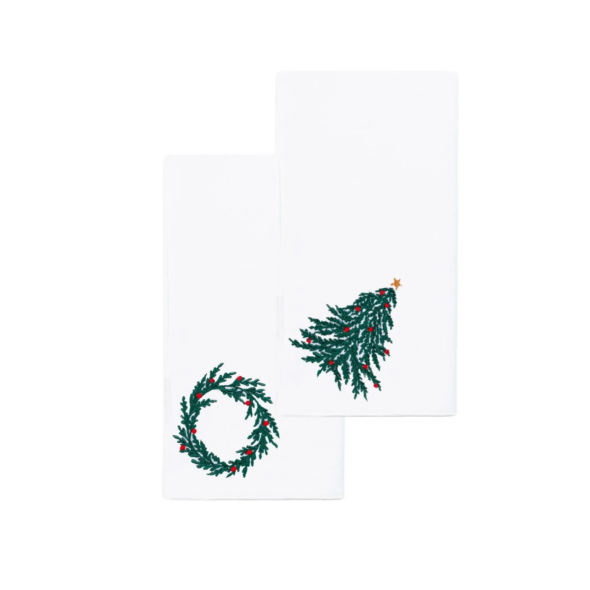 Nazaré Christmas Embroidered Table Linen - White, Cotton product