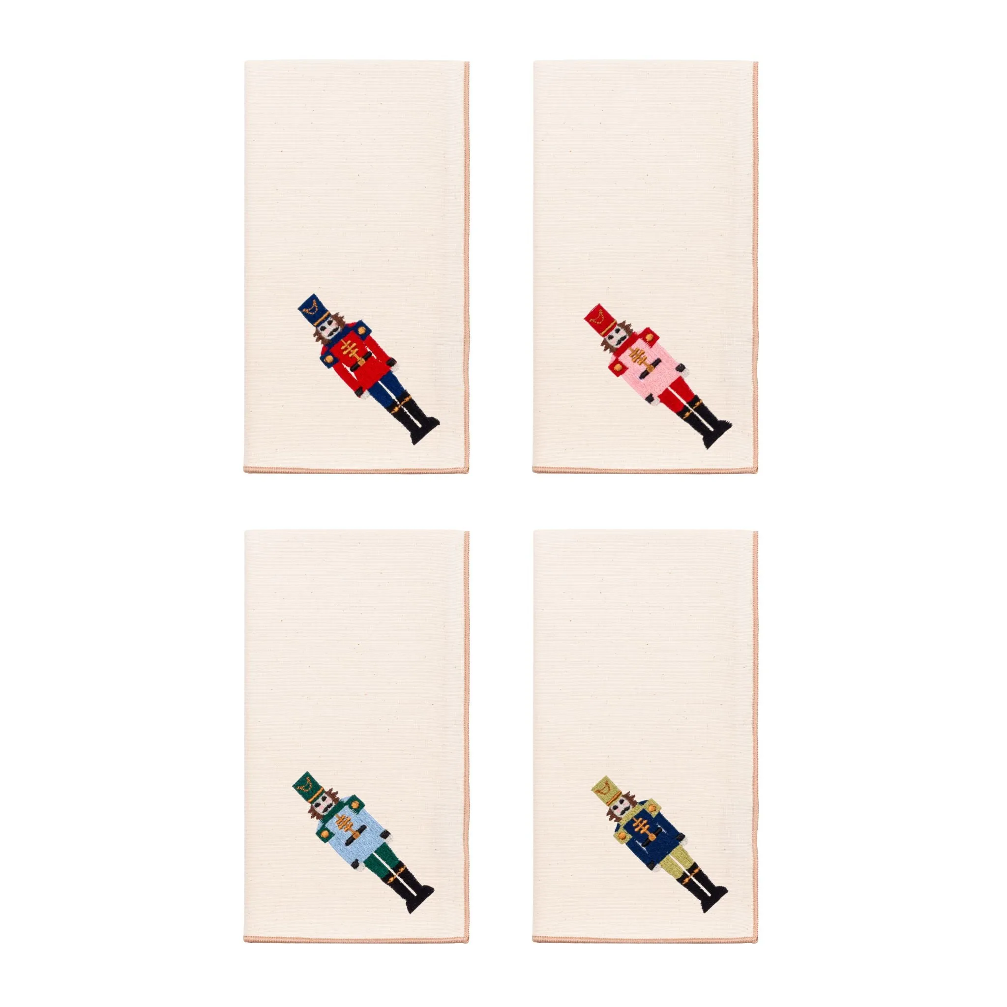 Nazaré Embroidered Nutcracker Cotton Table Linen - Ecru product