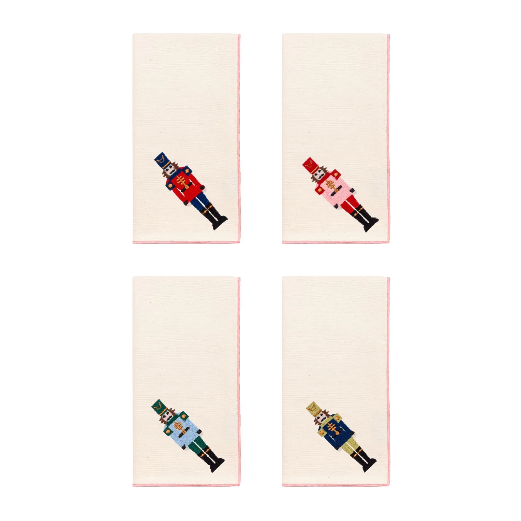 Nazaré Embroidered Nutcracker Napkin - Ecru, Cotton product