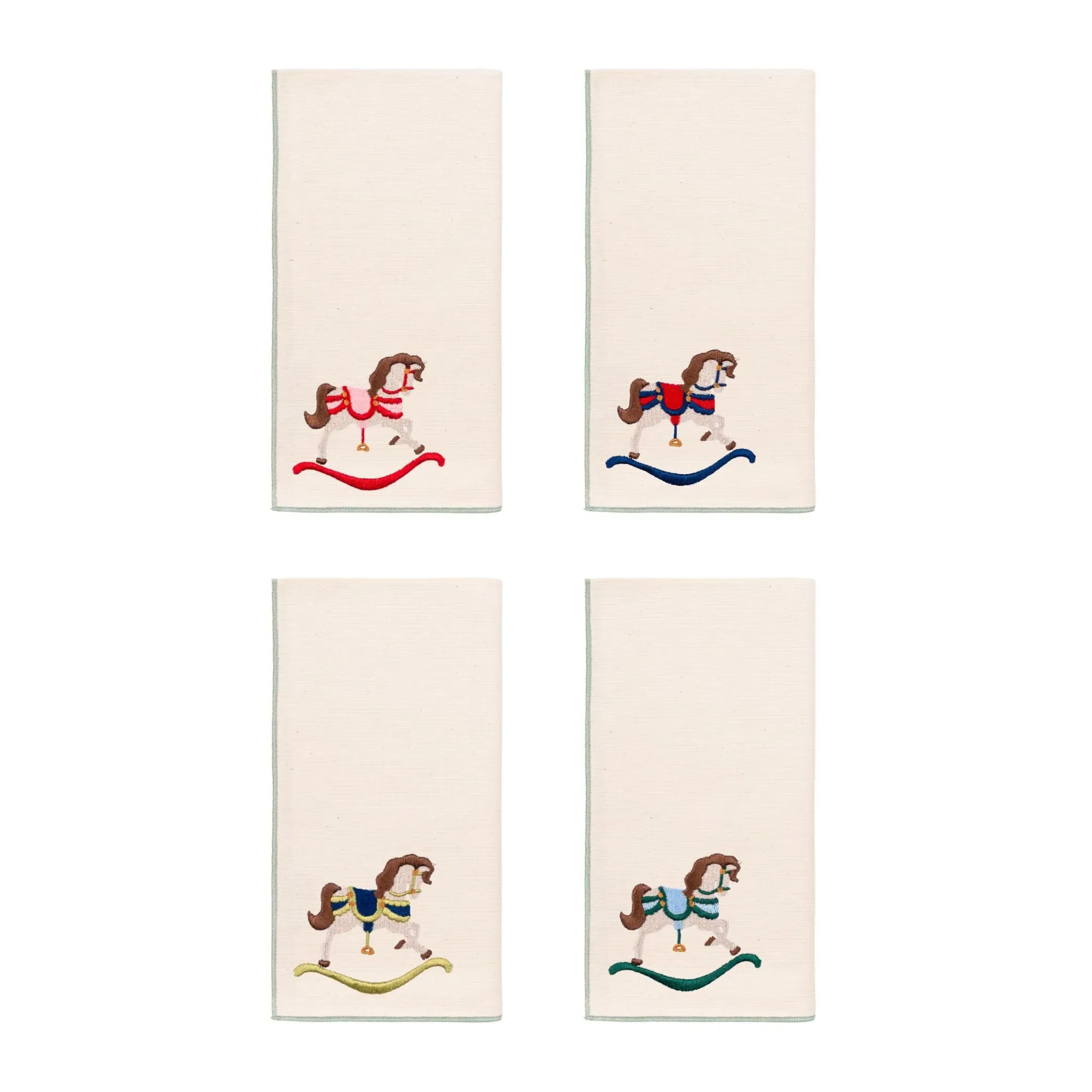 Nazaré Embroidered Rocking Horse Table Linen - Ecru, Cotton product