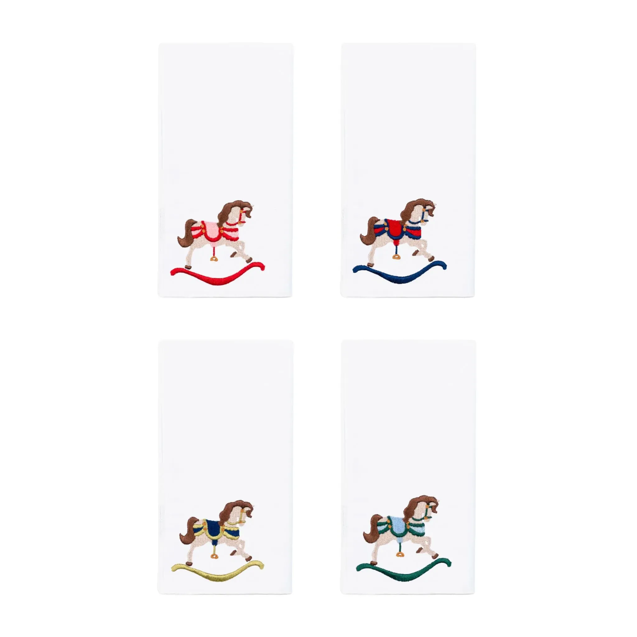 Nazaré Embroidered Rocking Horse Table Linen - White, Cotton product