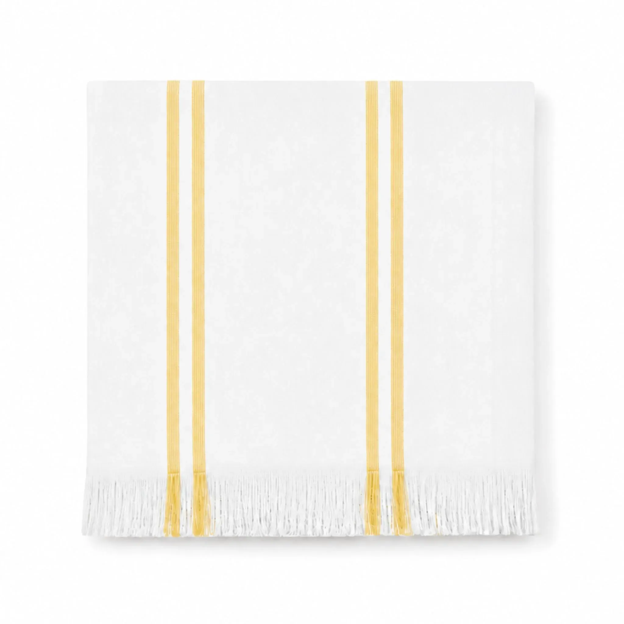 Caparica Beach Towel with Fringes - Yellow, Cotton product