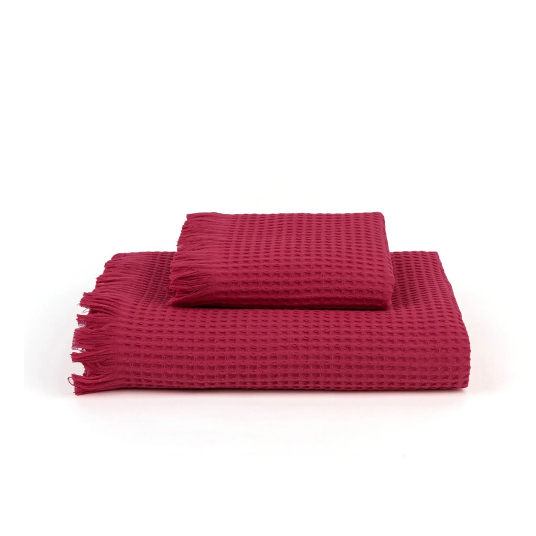 Santana Honeycomb Cotton Towel - Cherry product