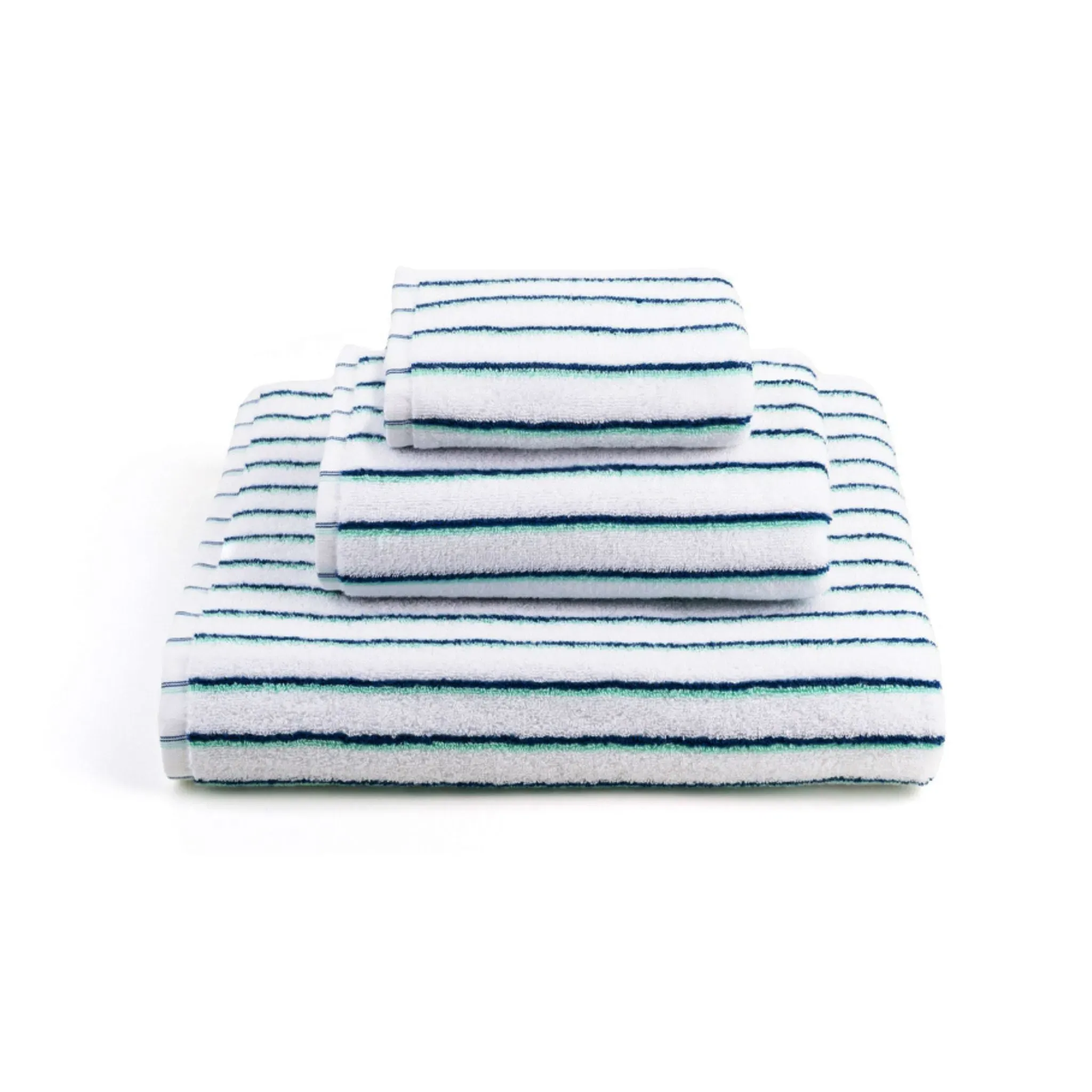 Lima Double Stripe Bath Towel - Blue, Green product