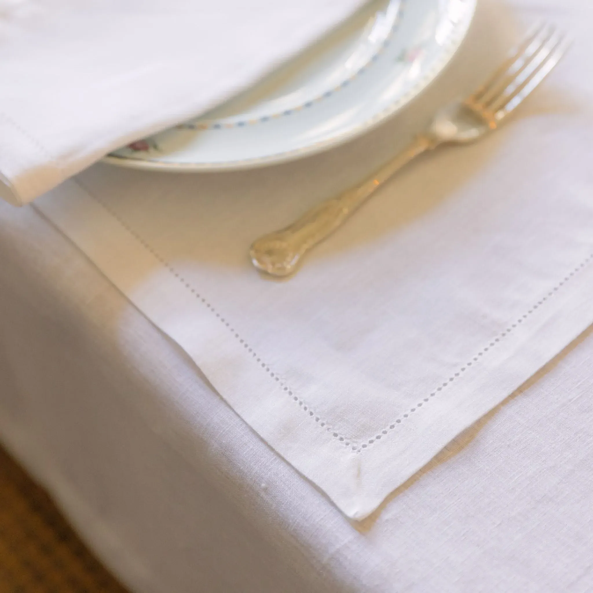 Mafra Placemat with Hem-Stitch - White, Linen product