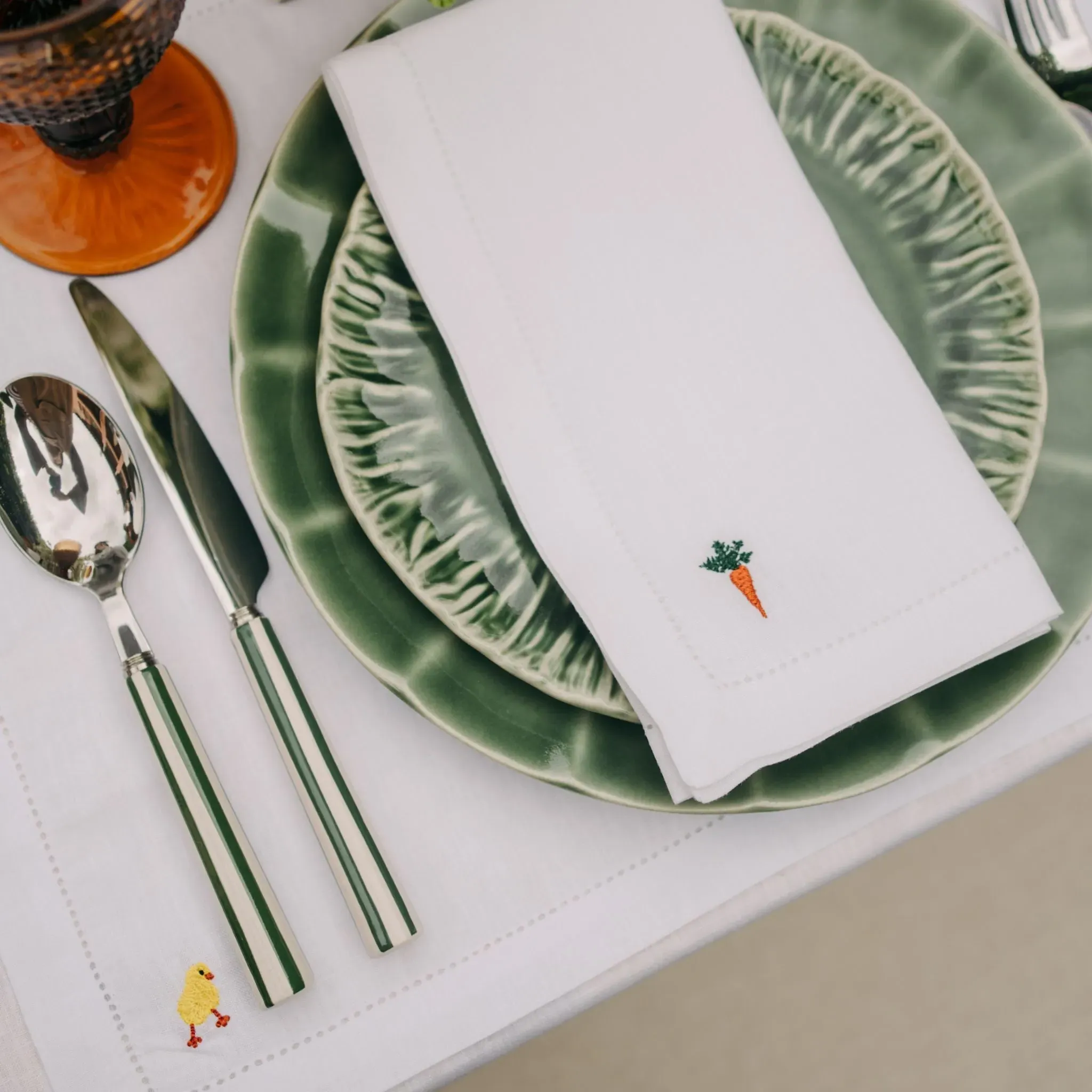 Mafra Easter Embroidered Linen Table Linens Set product
