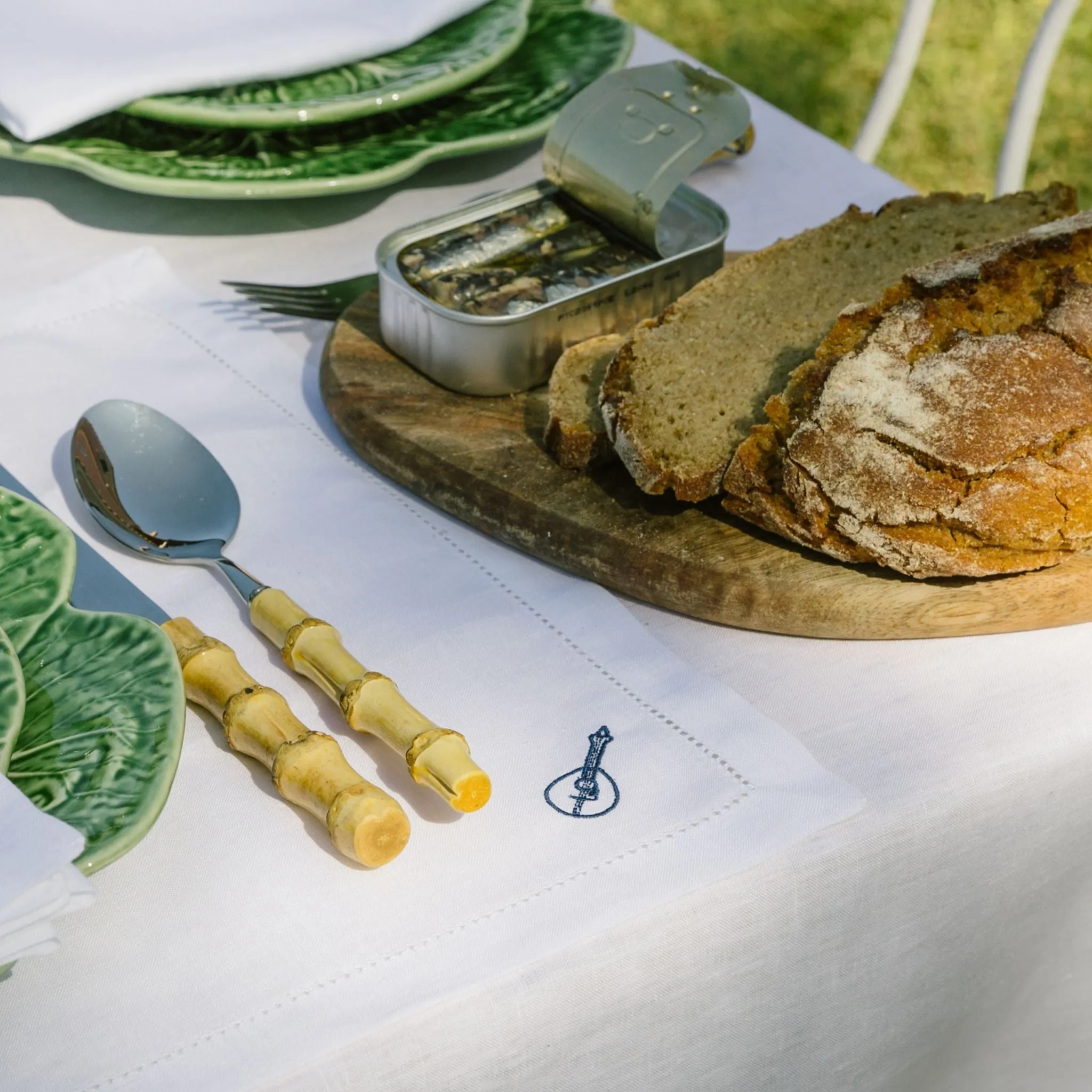 Mafra Portugal-Inspired Embroidered Linen Table Linens product