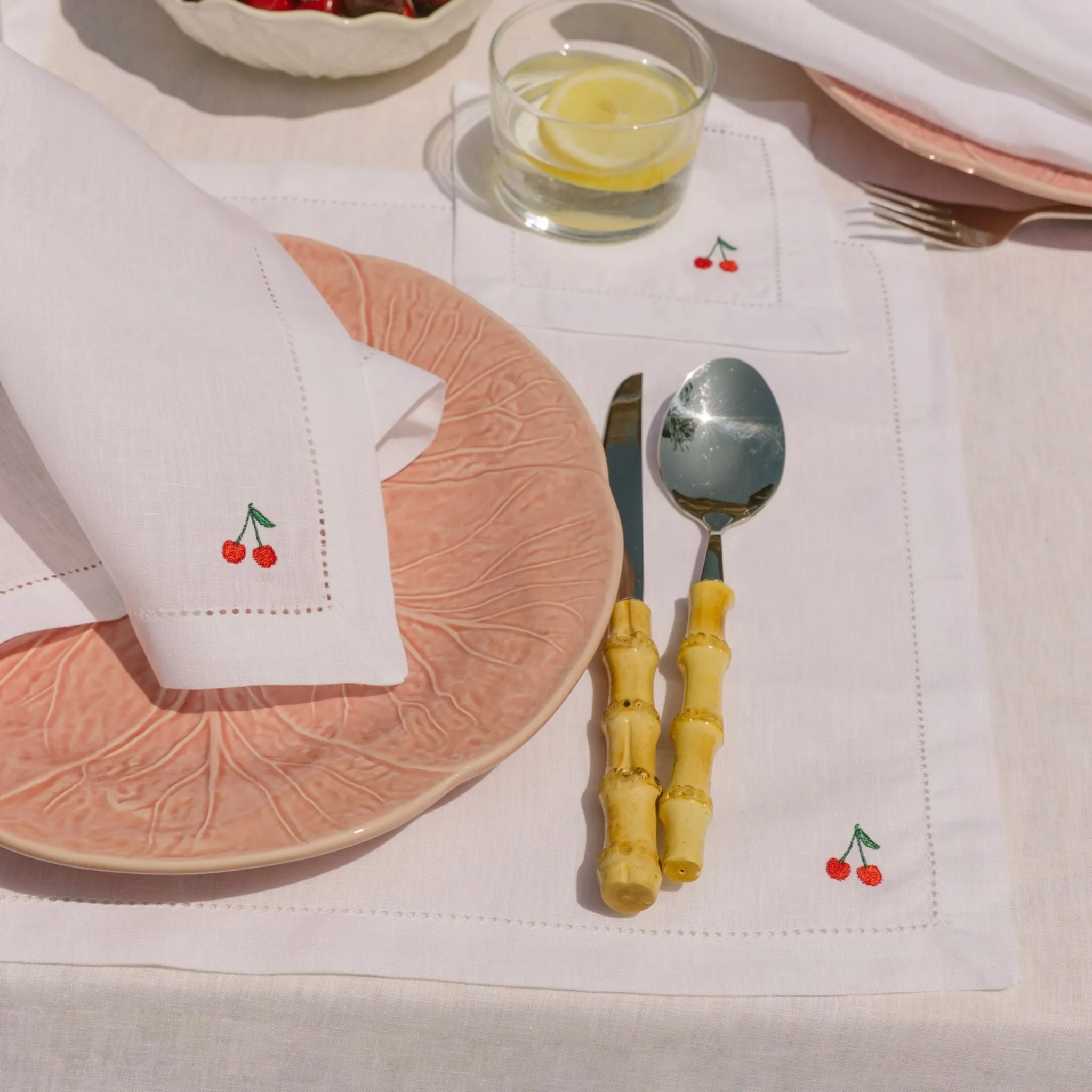 Mafra Embroidered Fruit Table Linens Set - Linen product
