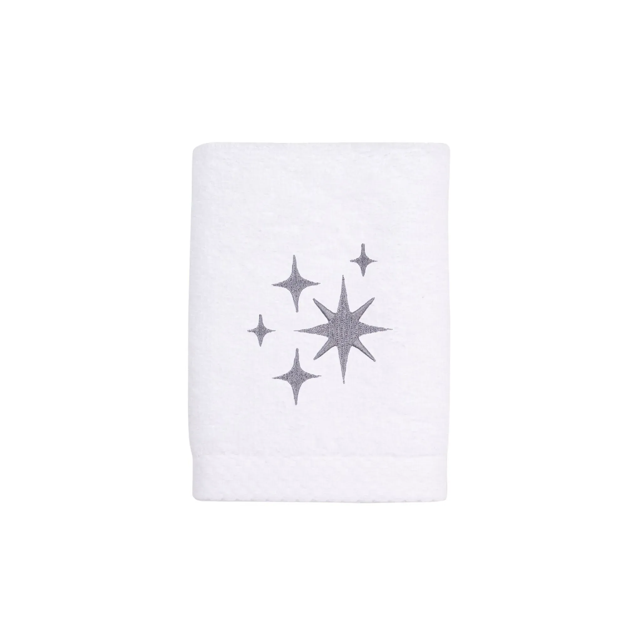 Luxus Cotton Bath Towel with Embroidered Stars - White product