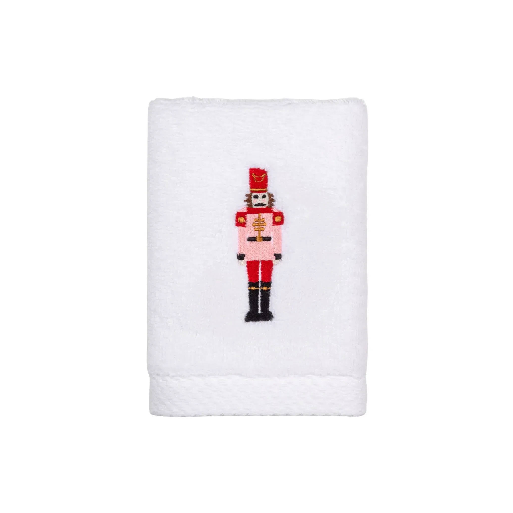 Luxus White Cotton Bath Towel with Nutcracker Embroidery product