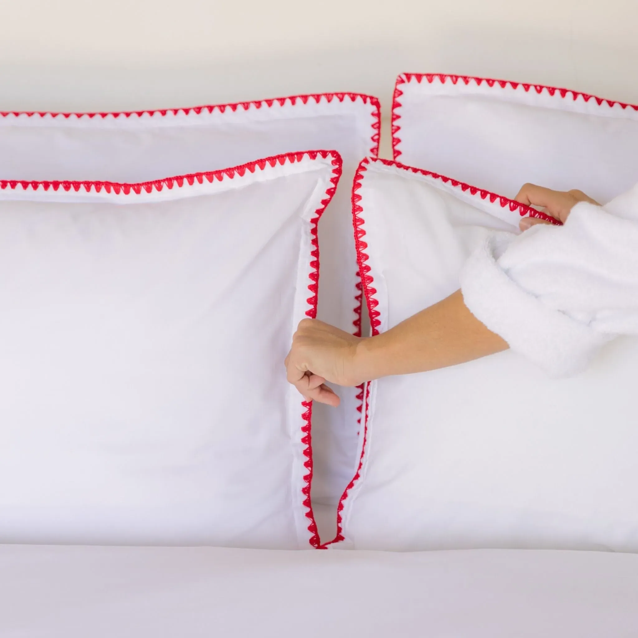 Cascais 400 TC Percale Bed Linen - White, Cotton product