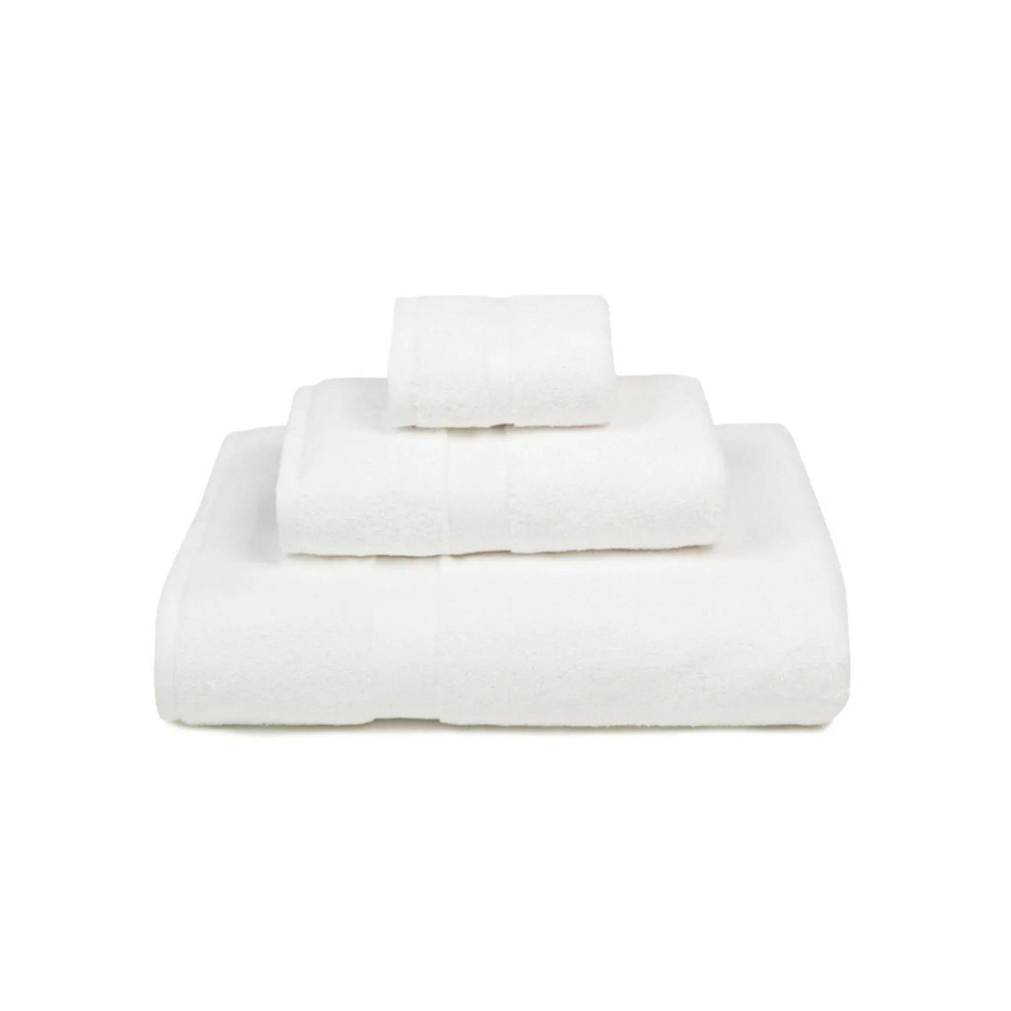 Almonda Herringbone Border Towel - White, Cotton product