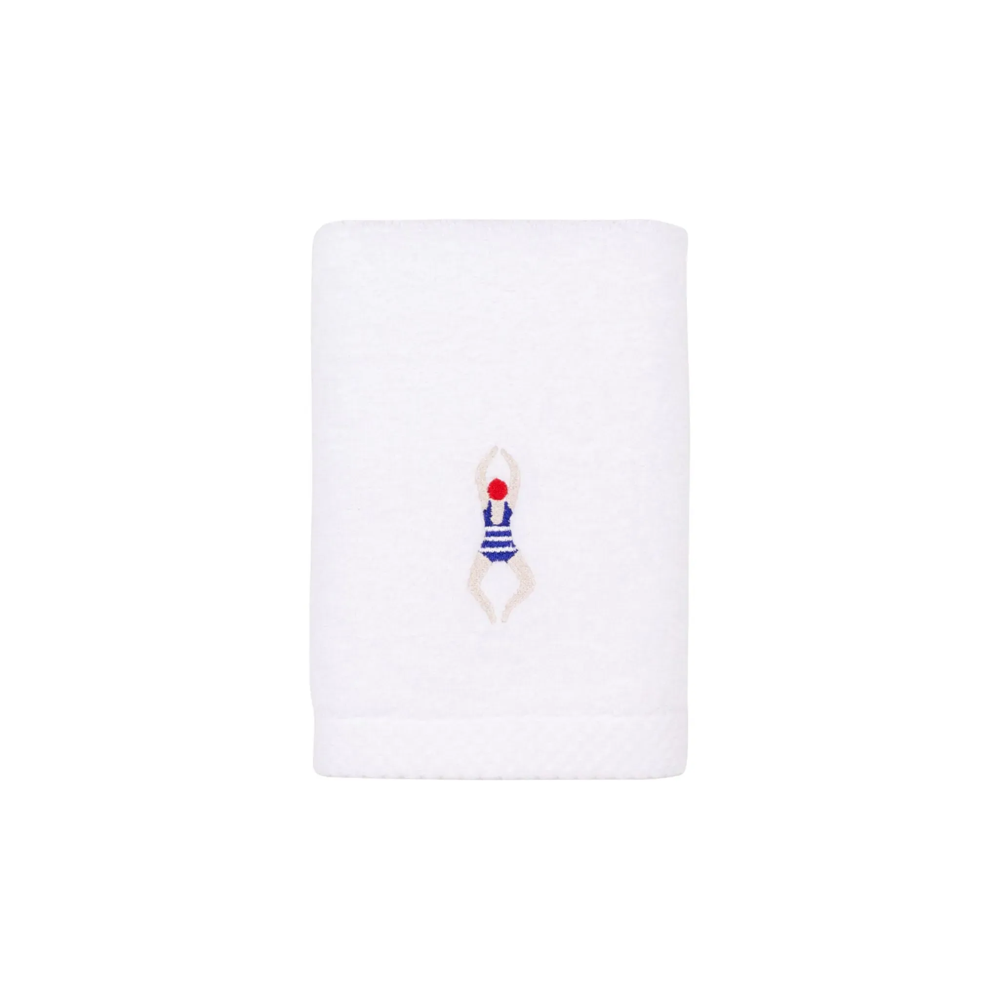 Cotton Bath Towel with Embroidered Retro Sports Motif product
