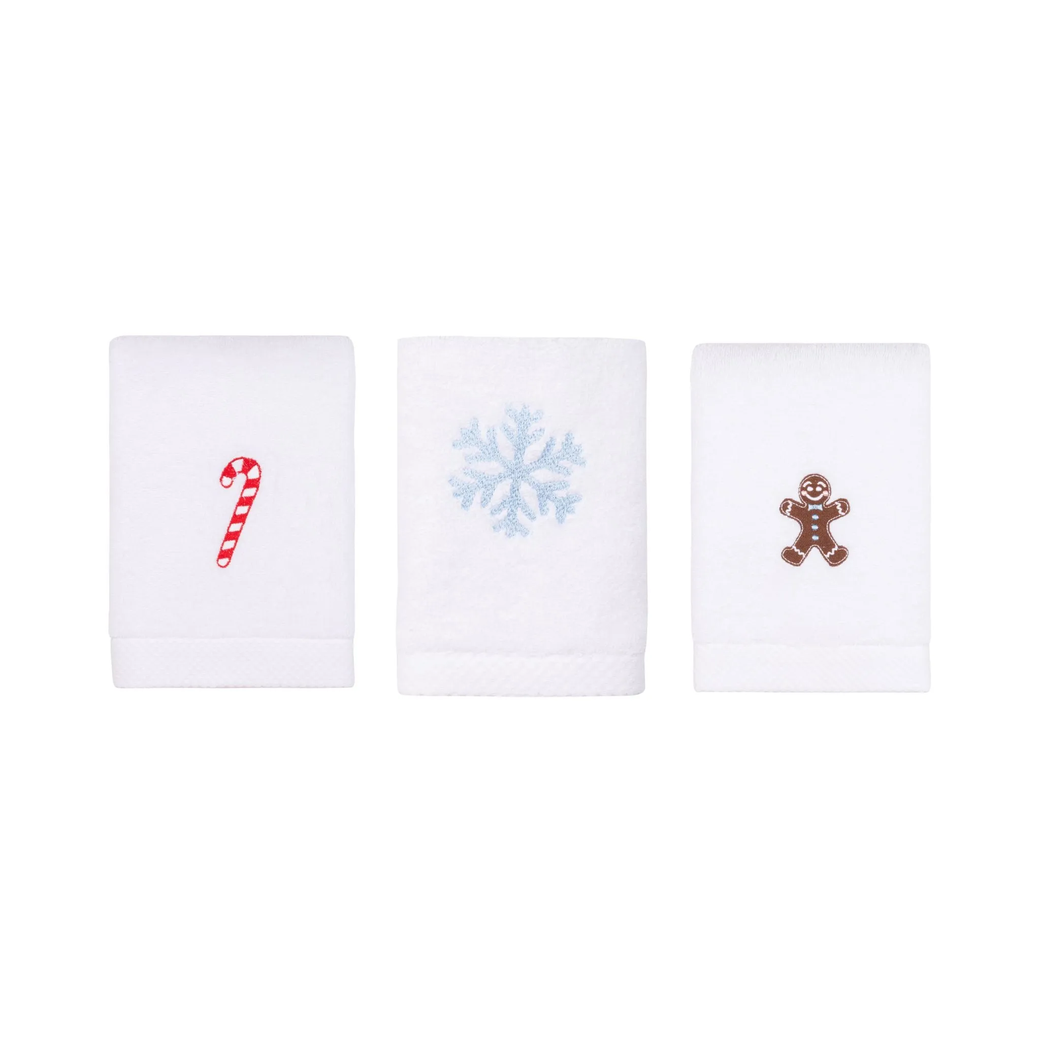 Luxus Christmas Embroidered Face Towel - White product