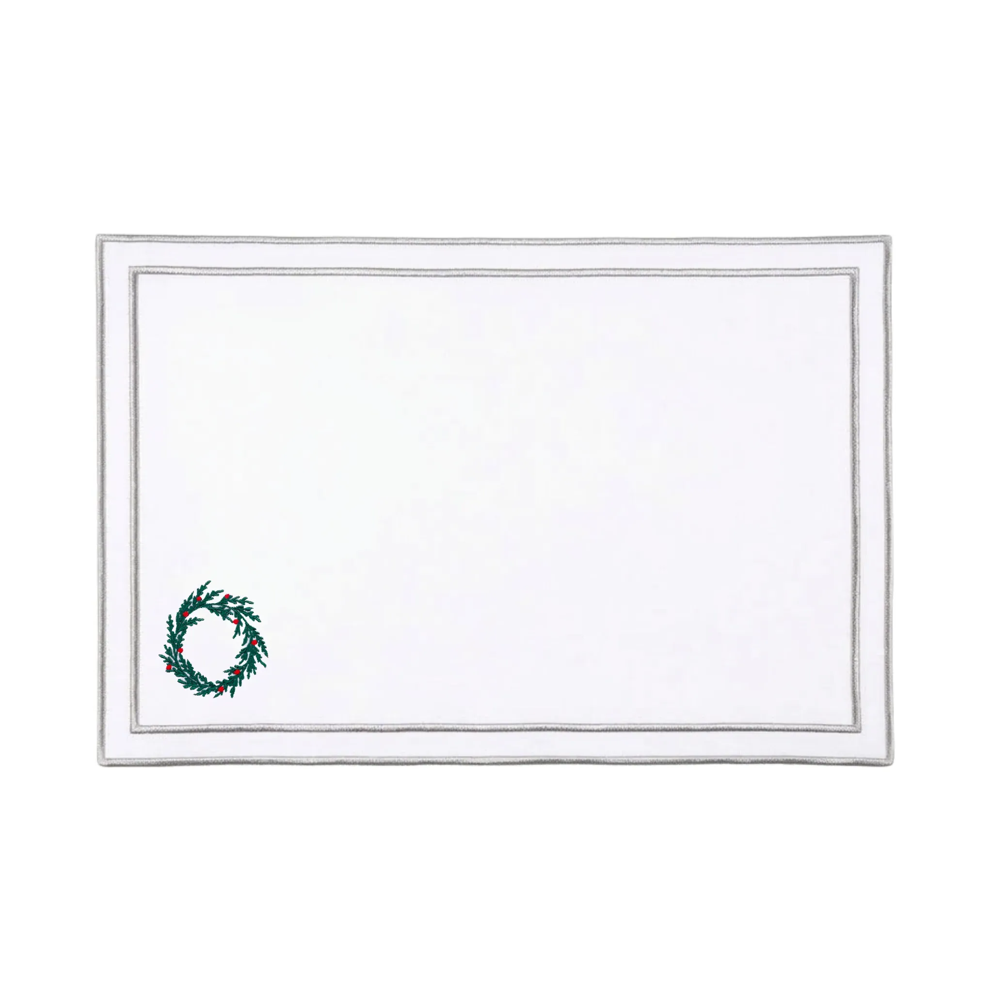 Nazaré Christmas Embroidered Table Linen - White, Cotton by Torres Novas