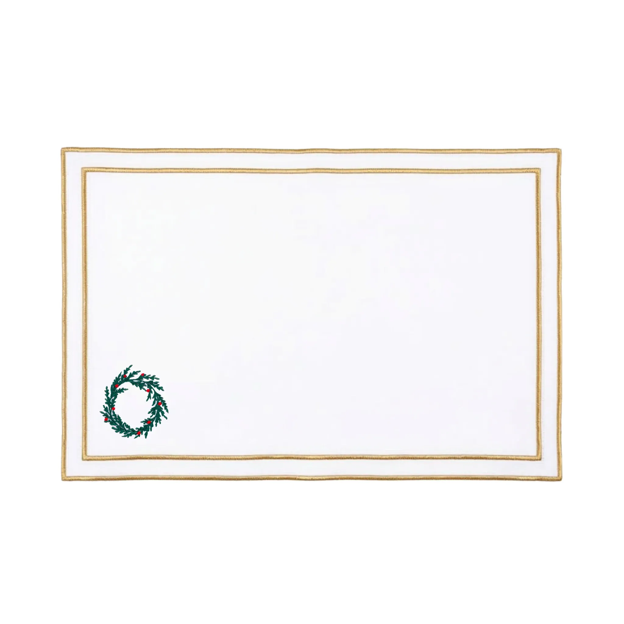 Nazaré Christmas Embroidered Table Linen - White, Cotton by Torres Novas
