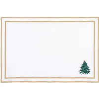 Nazaré Christmas Embroidered Table Linen - White, Cotton by Torres Novas, image 2