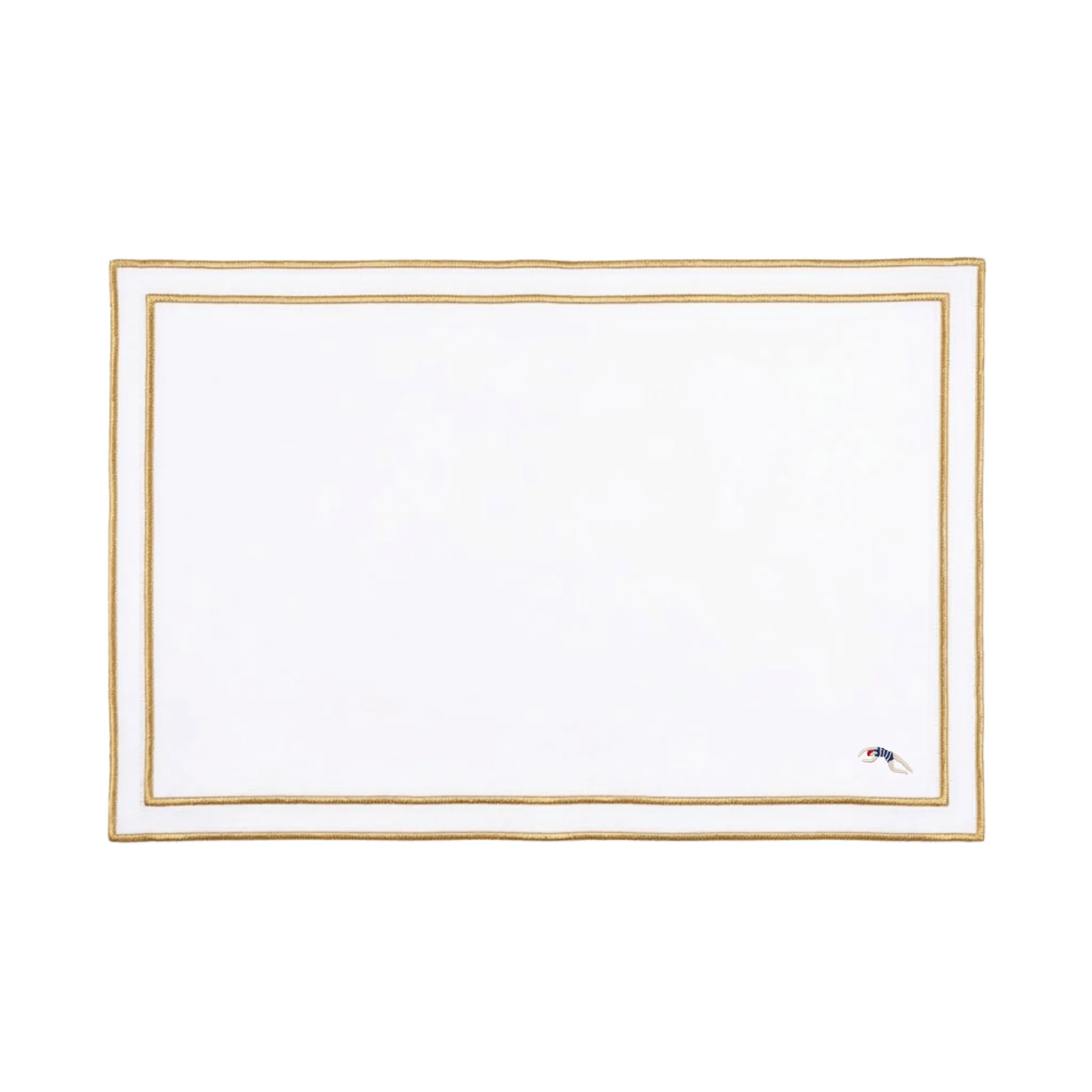 Nazaré Cotton Table Linen with Retro Sports Embroidery - White by Torres Novas