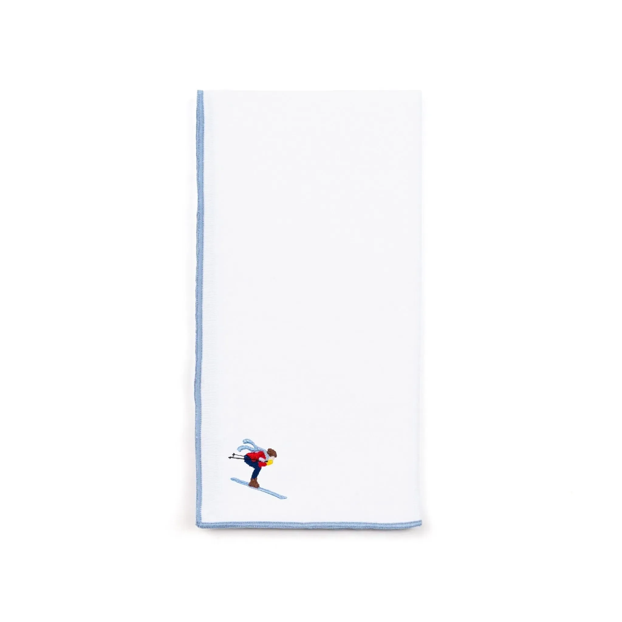 Nazaré Cotton Table Linen with Retro Sports Embroidery - White product