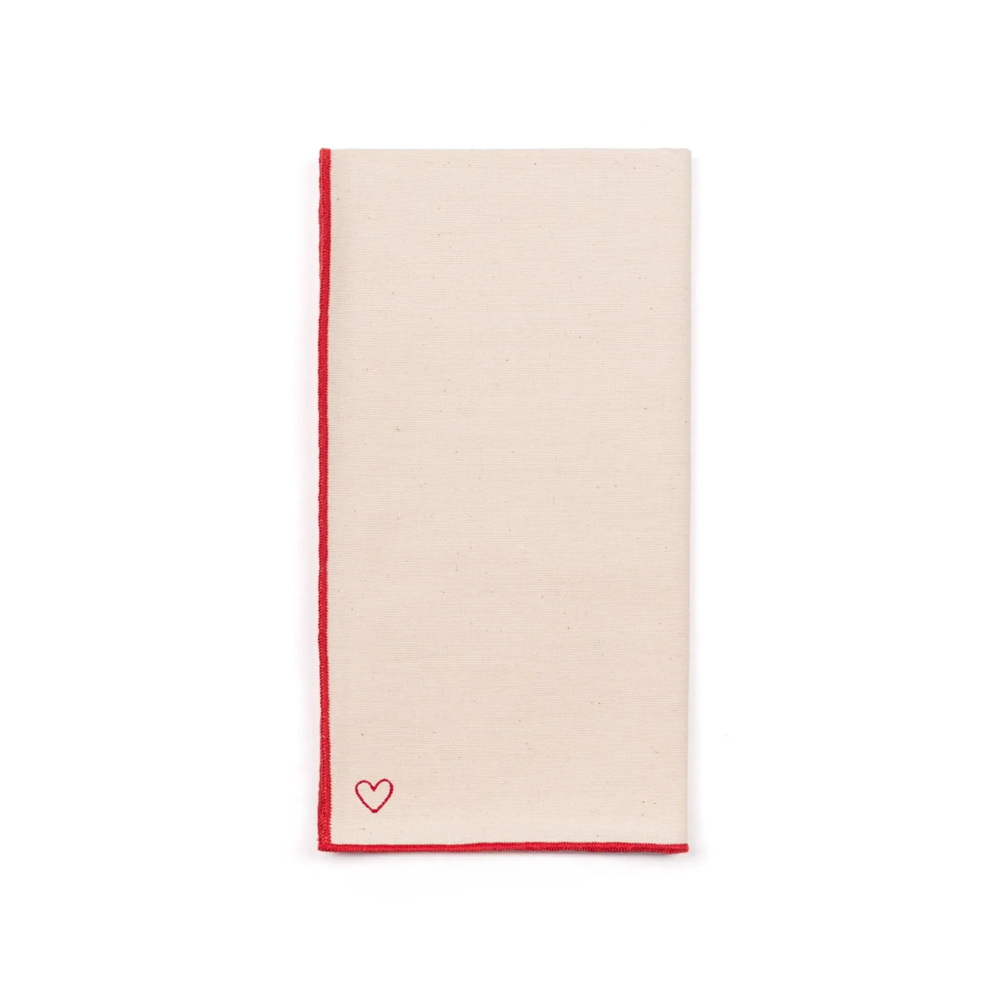 Nazaré Embroidered Heart Napkin - Ecru, Cotton product