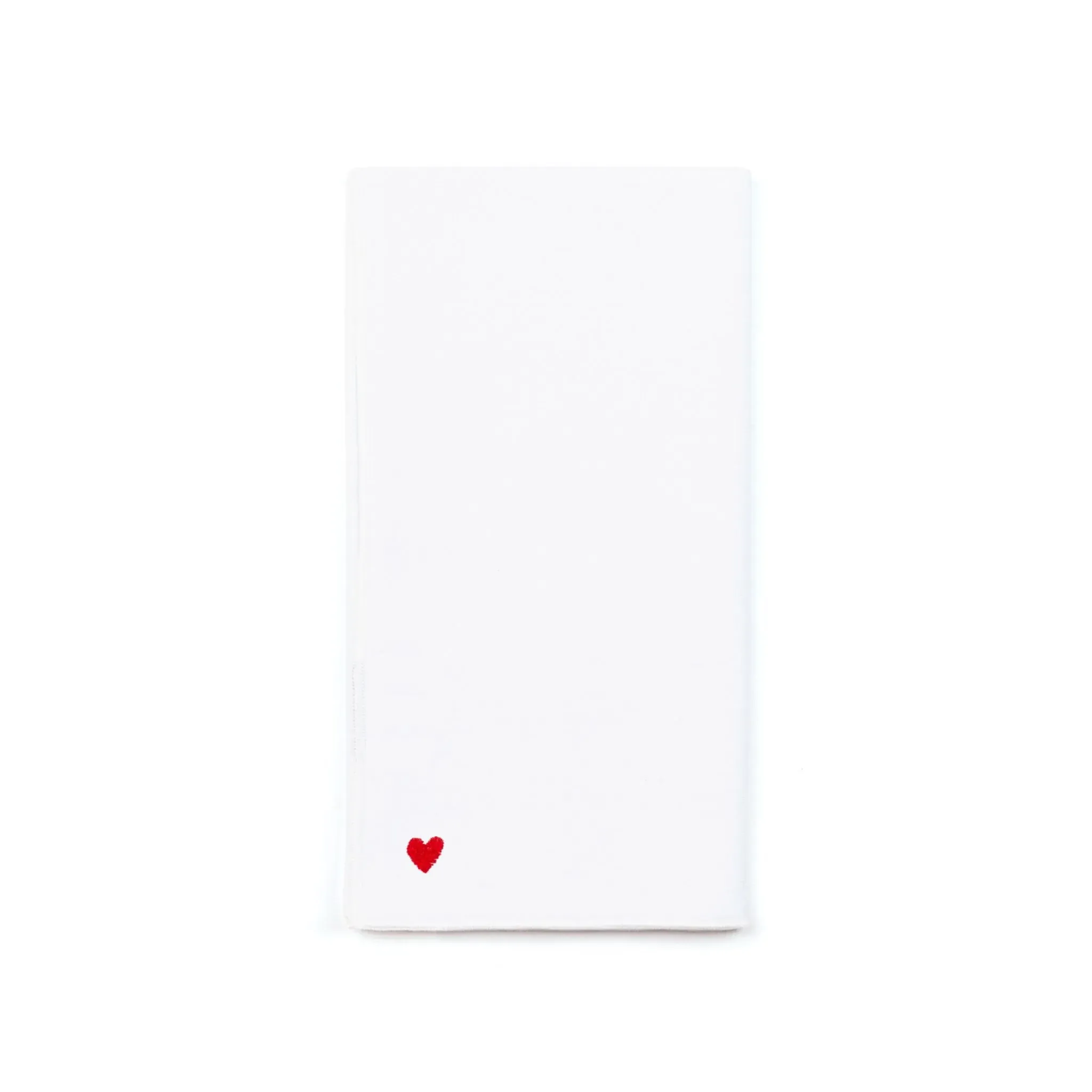 Nazaré Embroidered Heart Table Linen - White, Cotton product