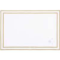 Nazaré Embroidered Star Table Linen - White, Cotton by Torres Novas, image 2