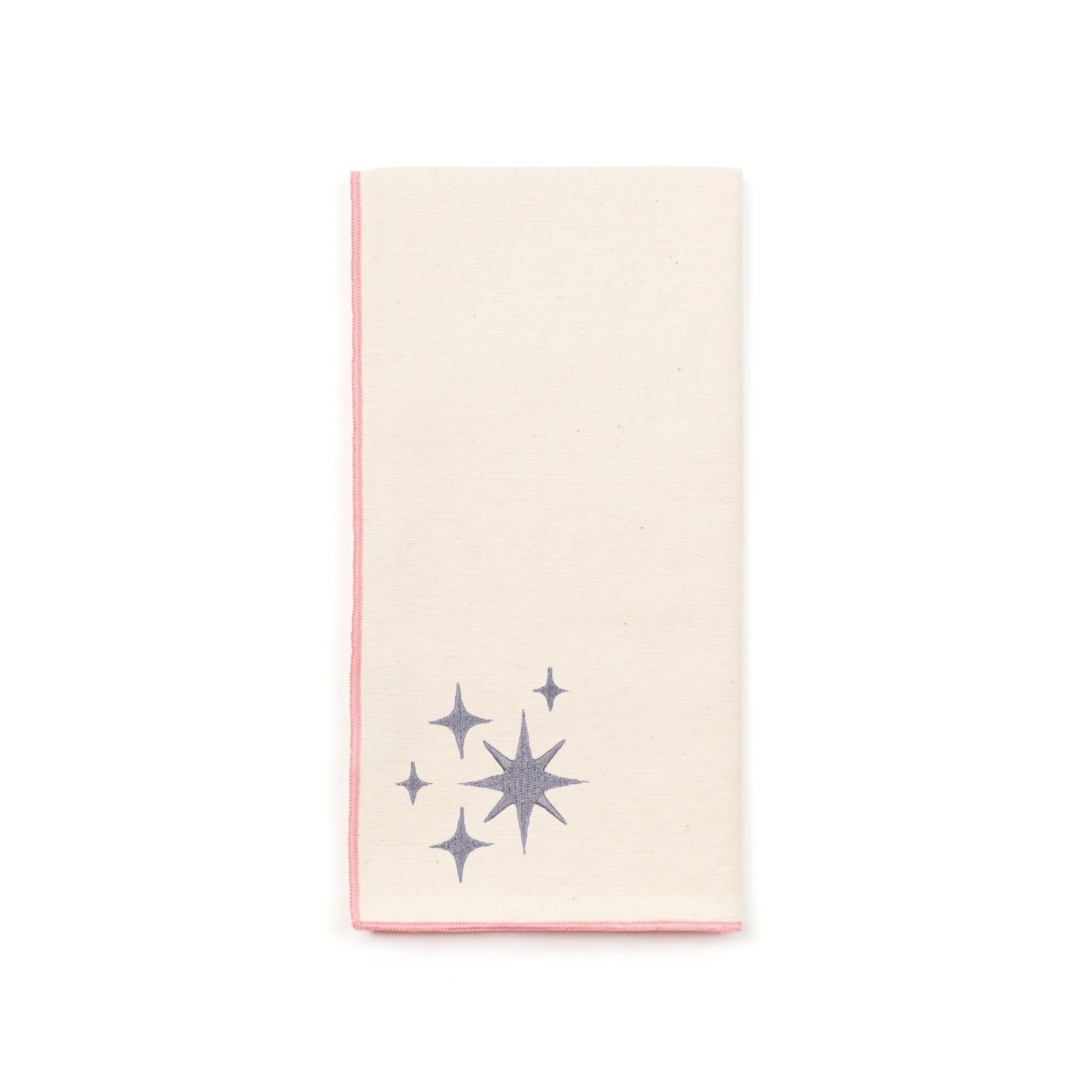 Nazaré Napkin with Embroidered Stars - Ecru, Cotton product