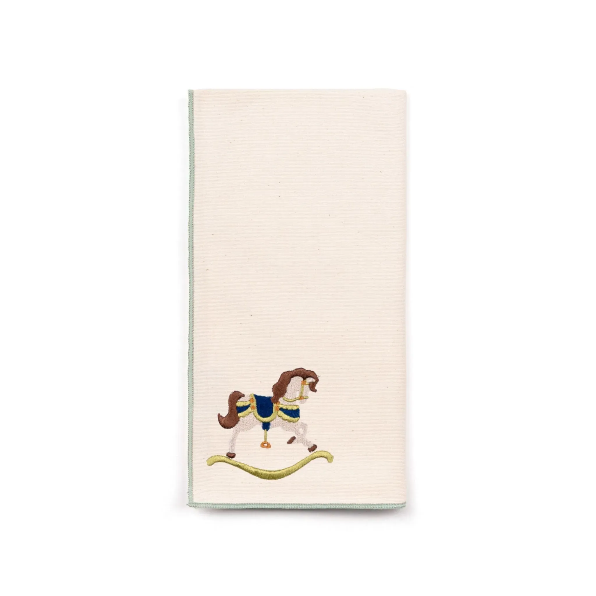 Nazaré Rocking Horse Embroidered Napkin - Ecru, Cotton product
