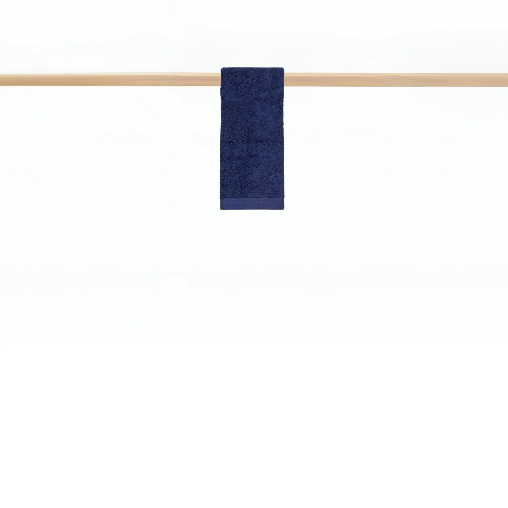 Bath Towel Set with Square Edge - Blue, Cotton image